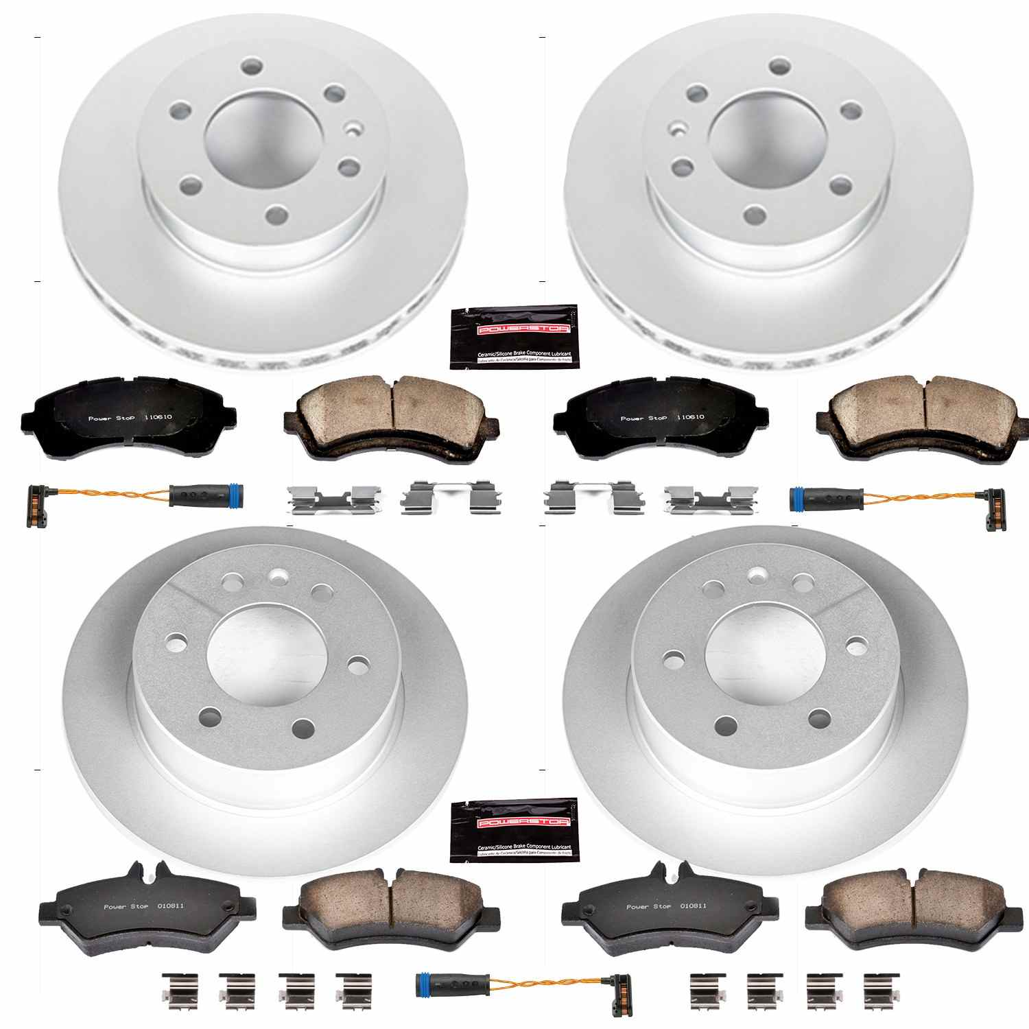 Power Stop 07-09 Dodge Sprinter 3500 Front & Rear Z23 Evolution Sport Coated Brake Kit