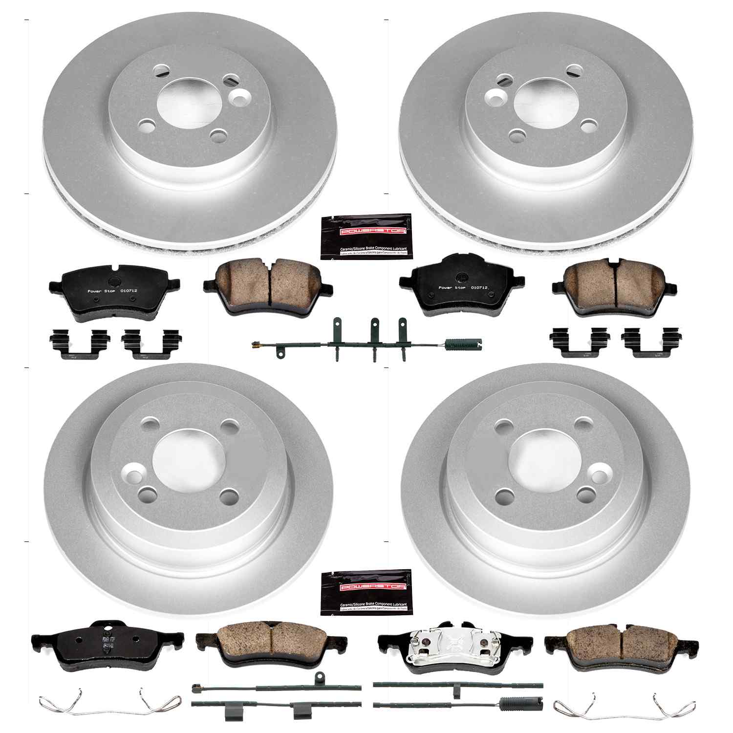 Power Stop 07-08 Mini Cooper Front & Rear Z23 Evolution Sport Coated Brake Kit