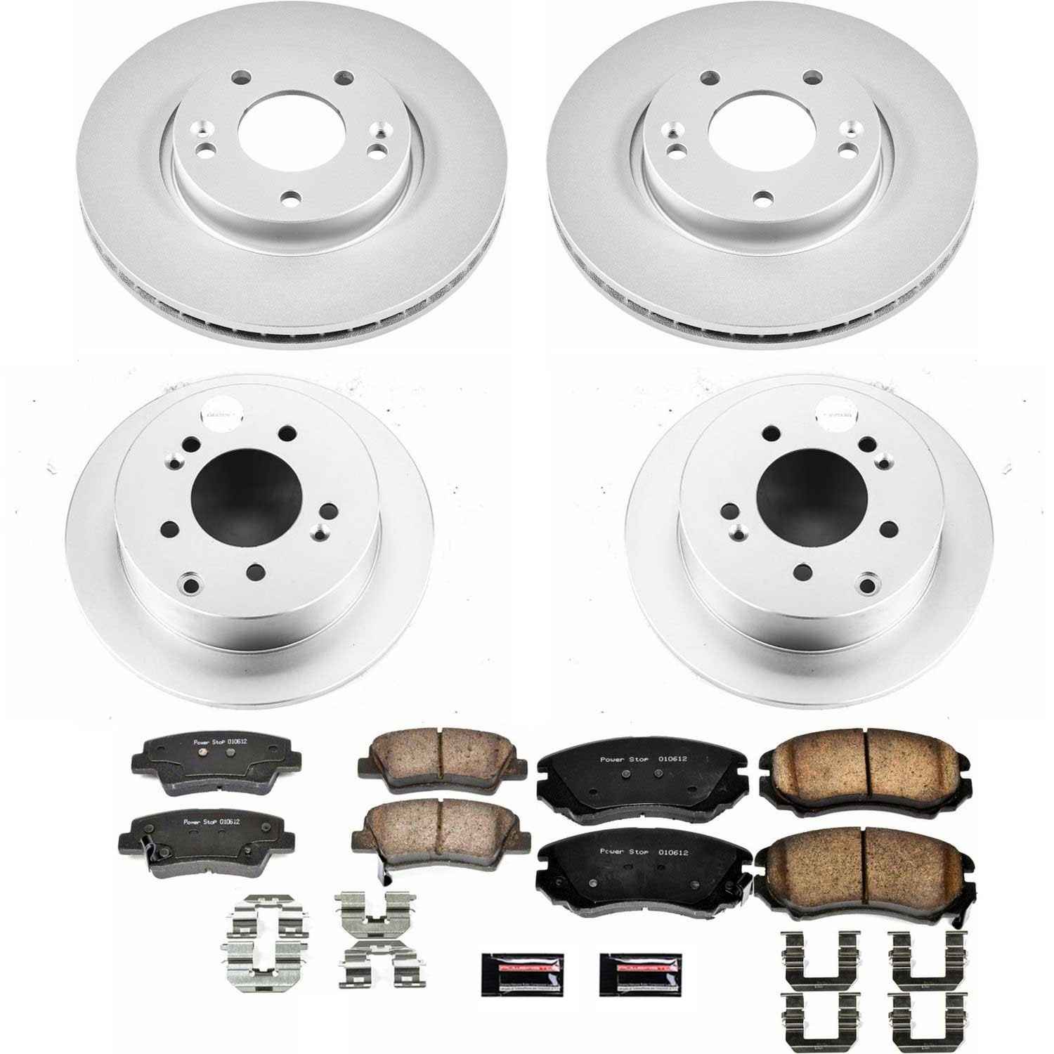 Power Stop 12-13 Kia Soul Front & Rear Z17 Evolution Geomet Coated Brake Kit