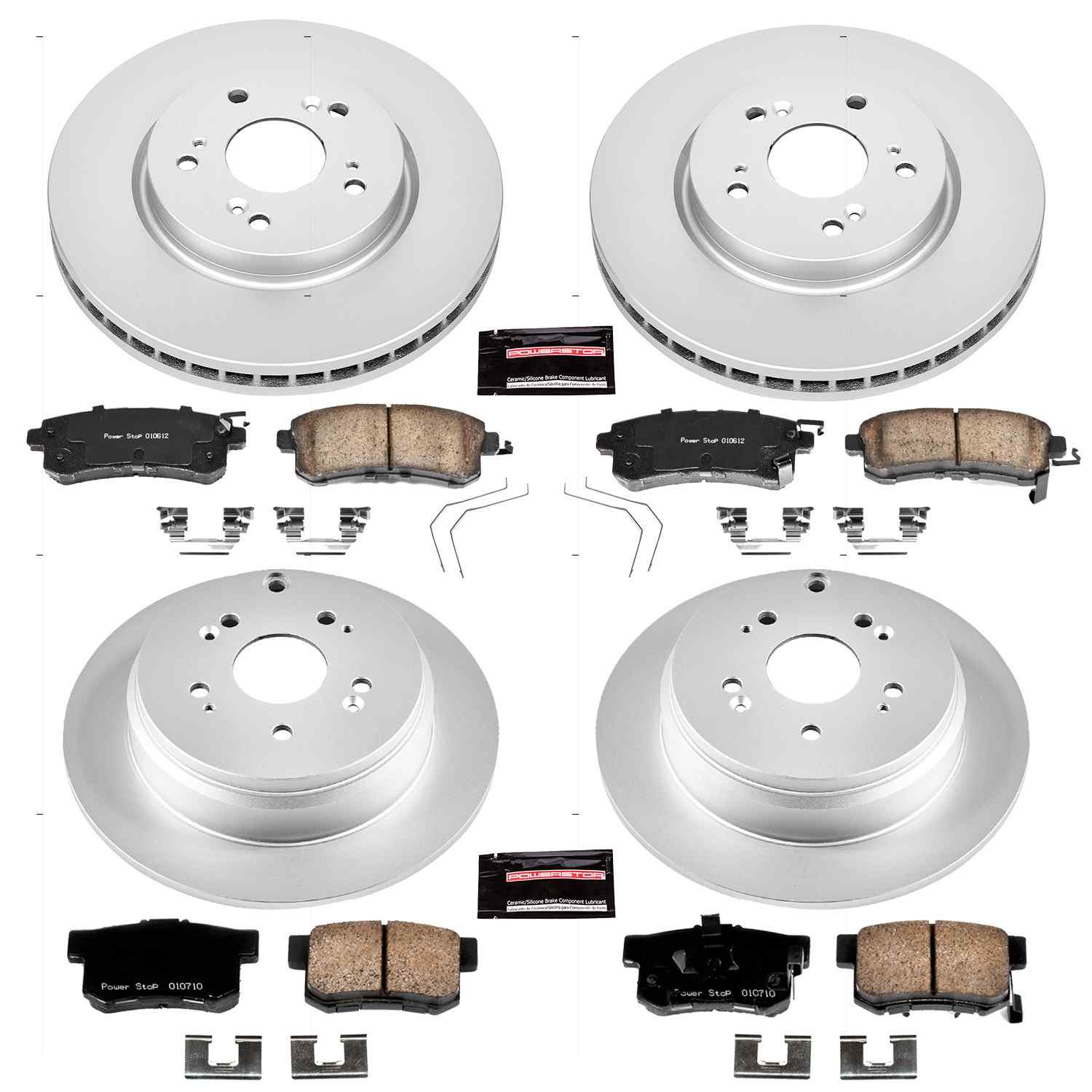 Power Stop 12-16 Honda CR-V Front & Rear Z17 Evolution Geomet Coated Brake Kit
