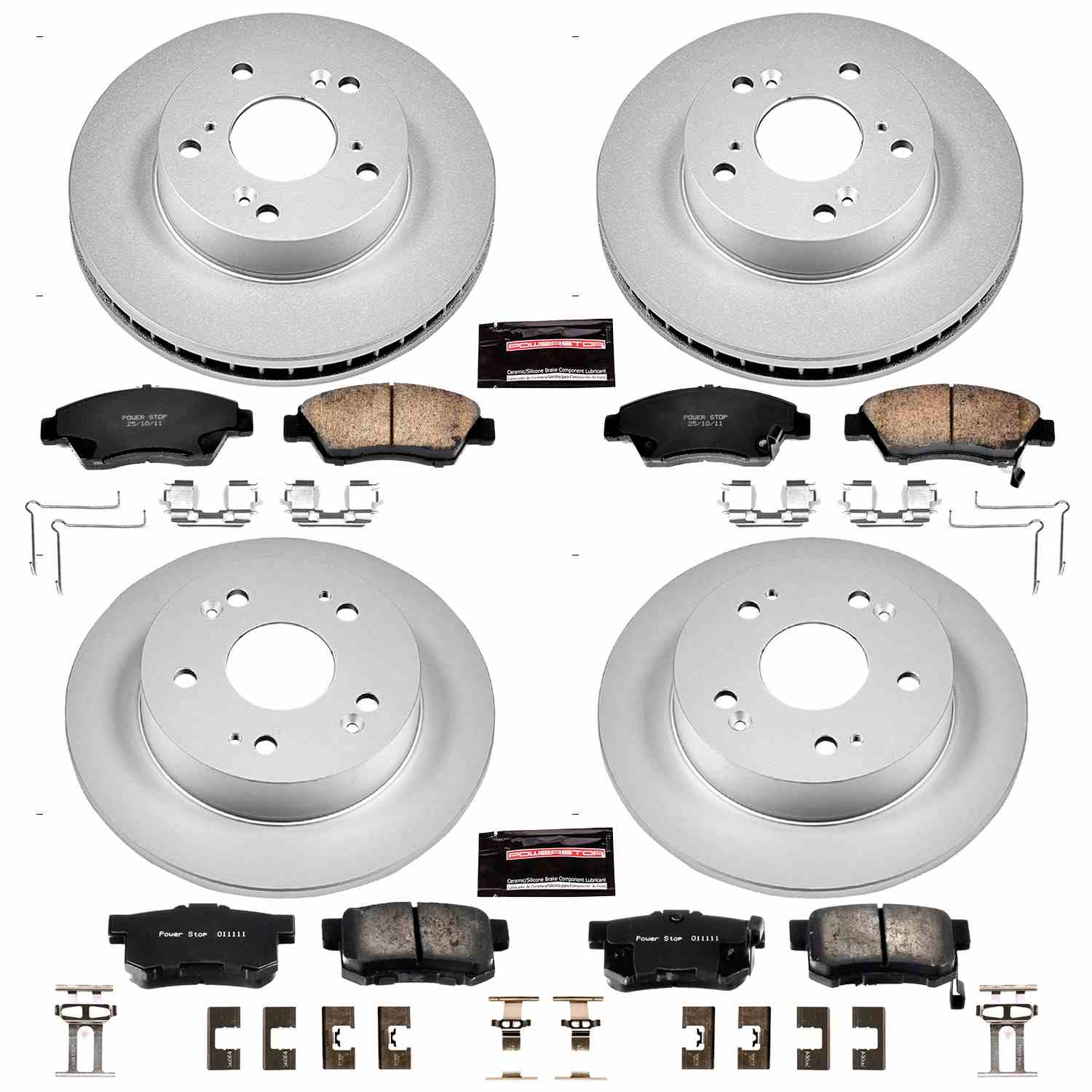 Power Stop 13-15 Acura ILX Front & Rear Z17 Evolution Geomet Coated Brake Kit