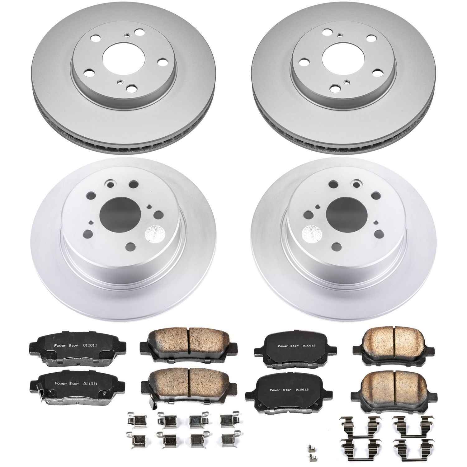 Power Stop 98-99 Toyota Avalon Front & Rear Z17 Evolution Geomet Coated Brake Kit
