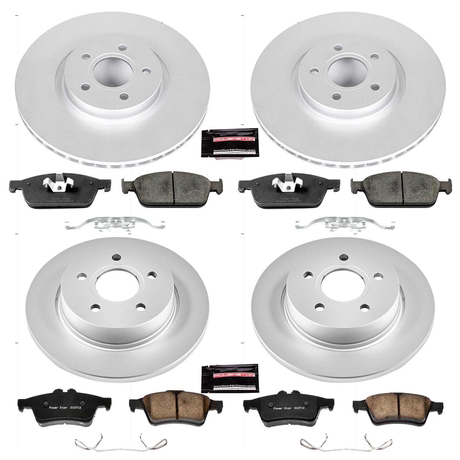 Power Stop 13-14 Ford Focus Front & Rear Z23 Evolution Sport Coated Brake Kit