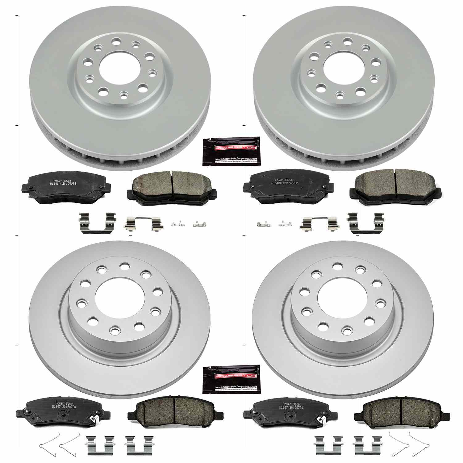 Power Stop 13-16 Dodge Dart Front & Rear Z17 Evolution Geomet Coated Brake Kit