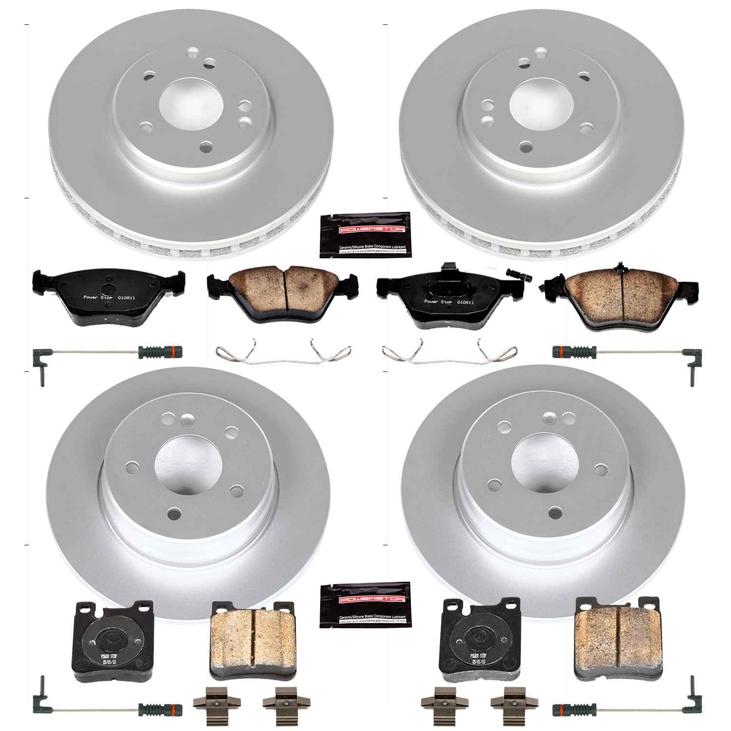 Power Stop 98-03 Mercedes-Benz E320 Front & Rear Z23 Evolution Sport Coated Brake Kit