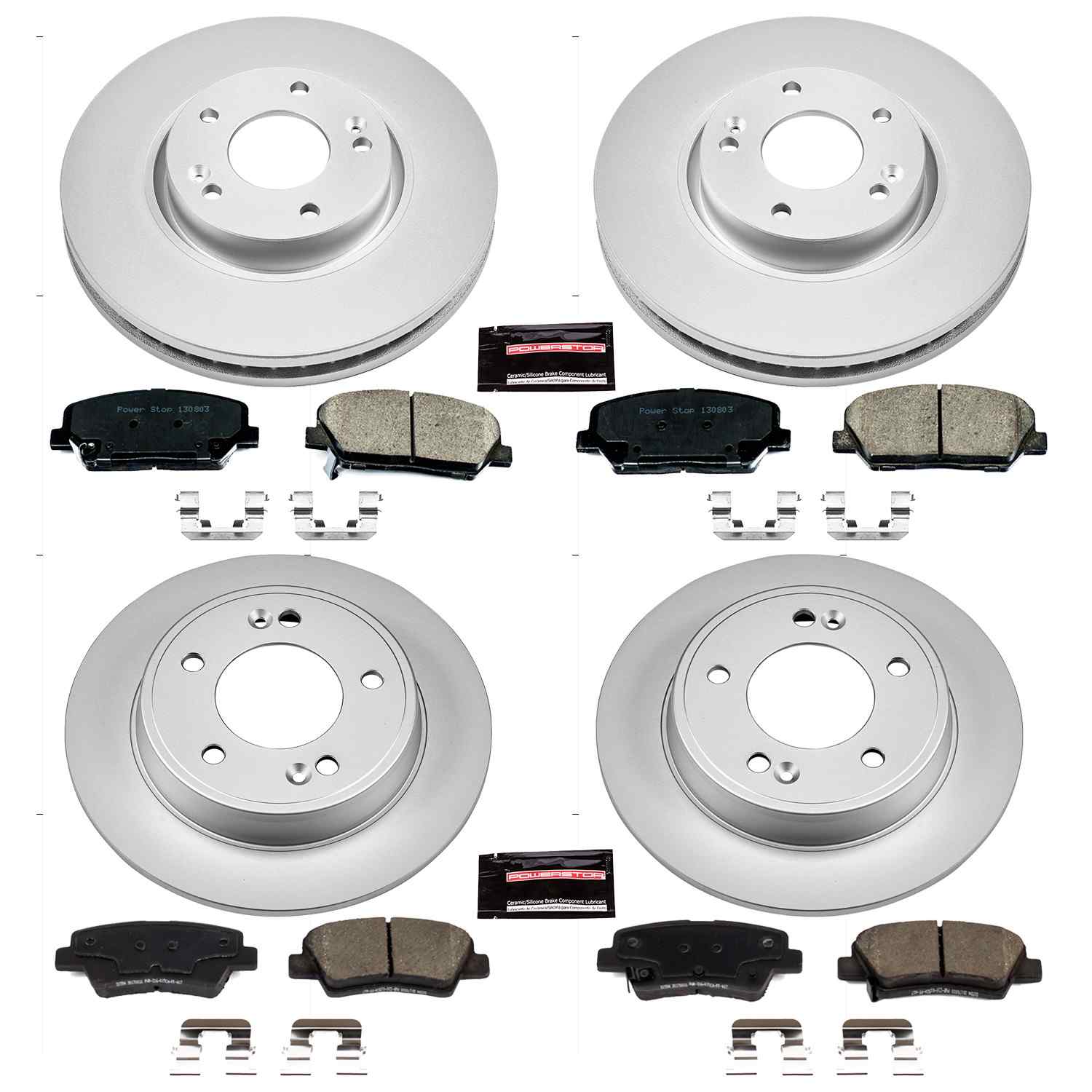 Power Stop 13-15 Hyundai Veloster Front & Rear Z17 Evolution Geomet Coated Brake Kit
