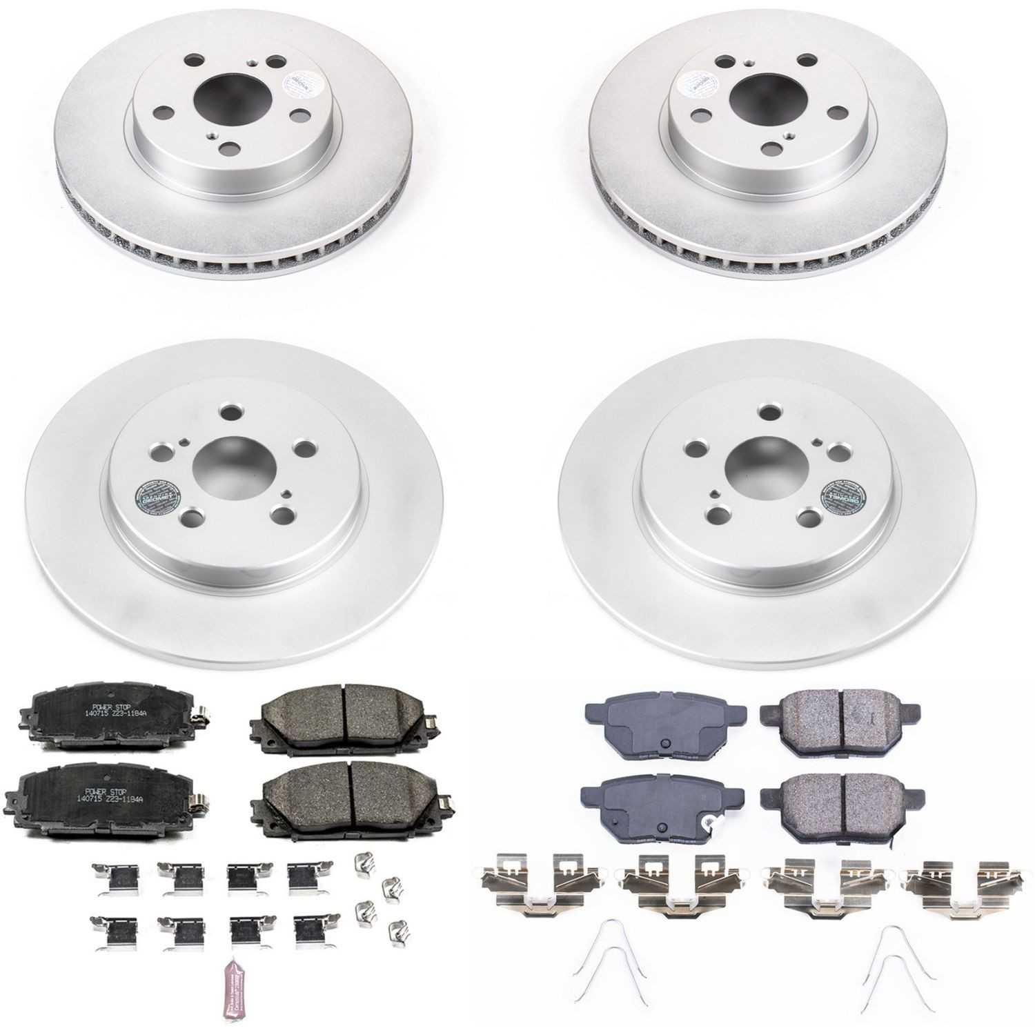 Power Stop 11-17 Lexus CT200h Front & Rear Z17 Evolution Geomet Coated Brake Kit