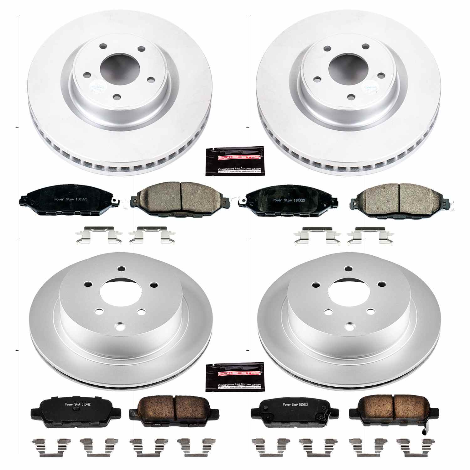 Power Stop 2013 Infiniti JX35 Front & Rear Z17 Evolution Geomet Coated Brake Kit