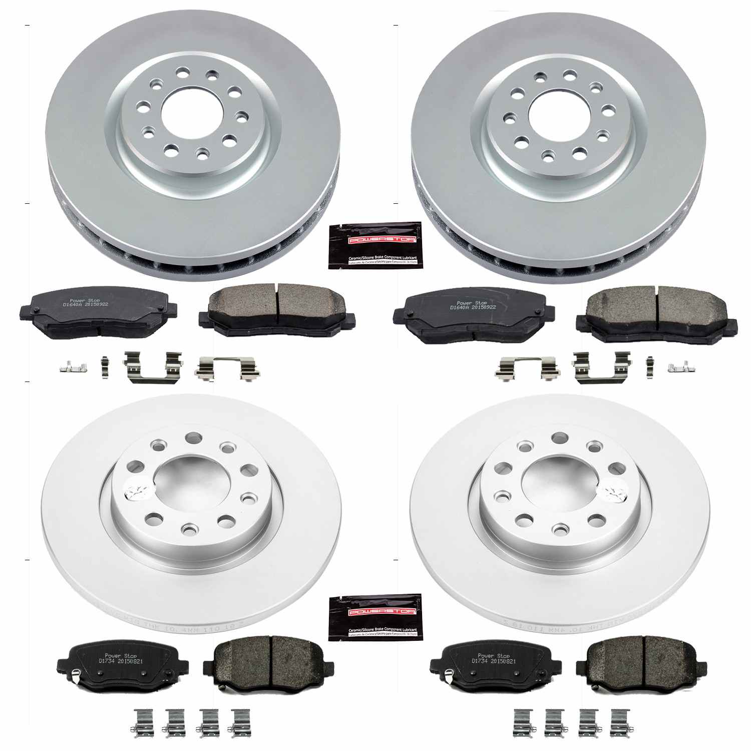 Power Stop 15-17 Chrysler 200 Front & Rear Z17 Evolution Geomet Coated Brake Kit