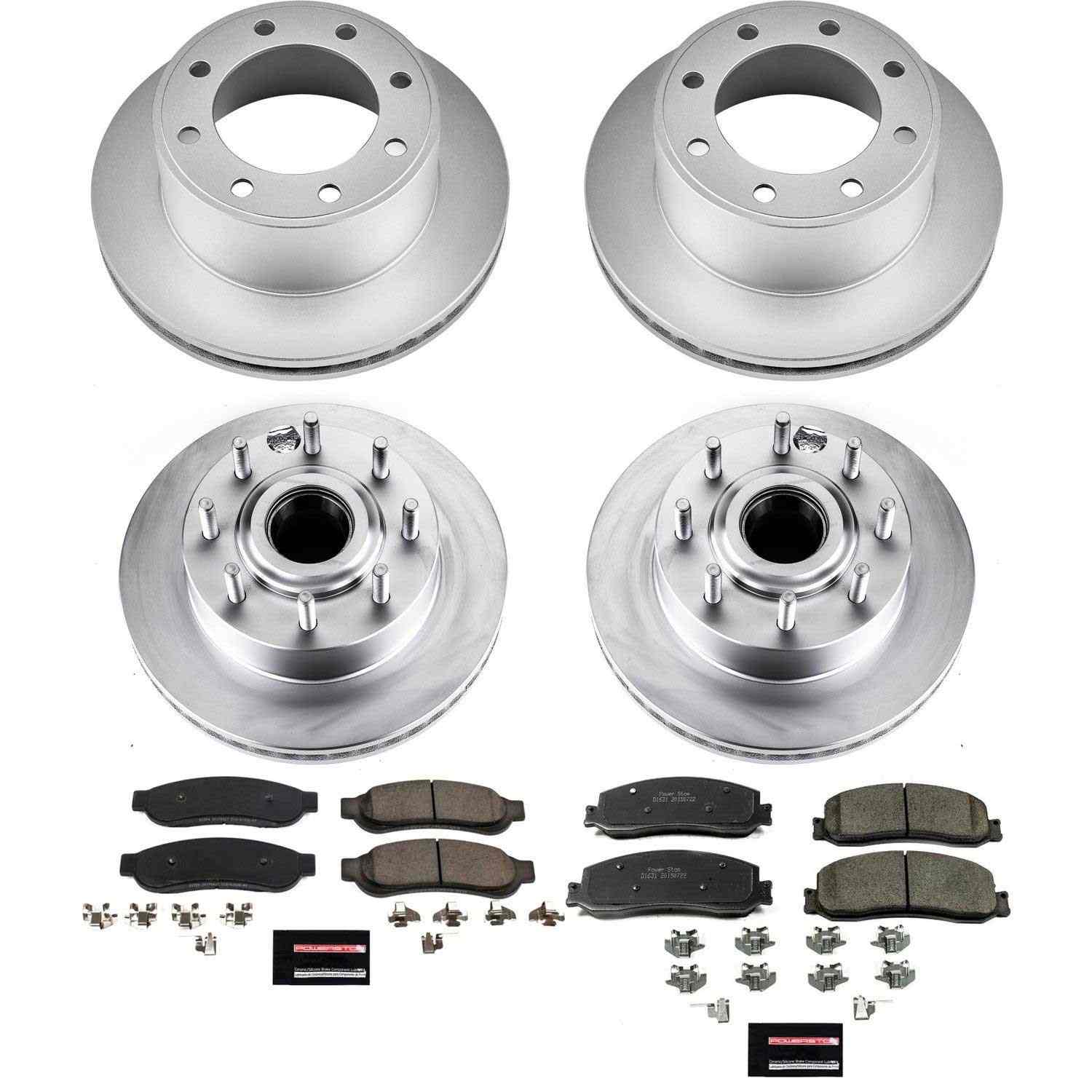 Power Stop 2012 Ford F-350 Super Duty Front & Rear Z2017 Coated Brake Kit