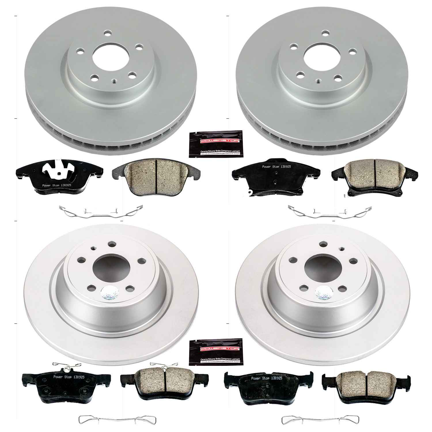 Power Stop 13-19 Ford Fusion Front & Rear Z17 Evolution Geomet Coated Brake Kit