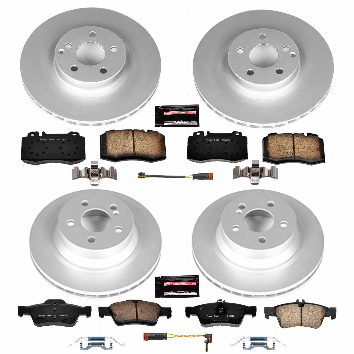 Power Stop 08-11 Mercedes-Benz CLS550 Front & Rear Z23 Evolution Sport Coated Brake Kit