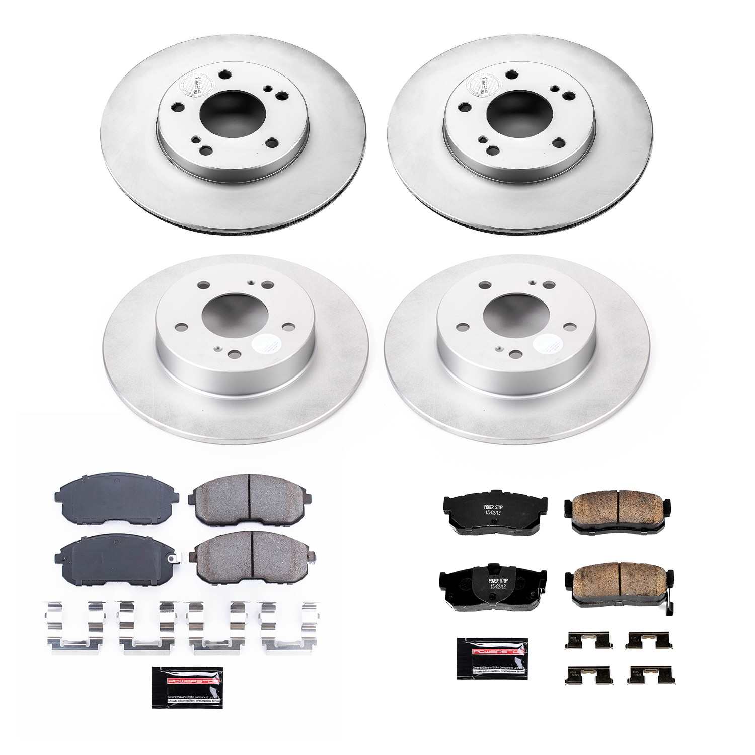 Power Stop 96-99 Infiniti I30 Front & Rear Z17 Evolution Geomet Coated Brake Kit