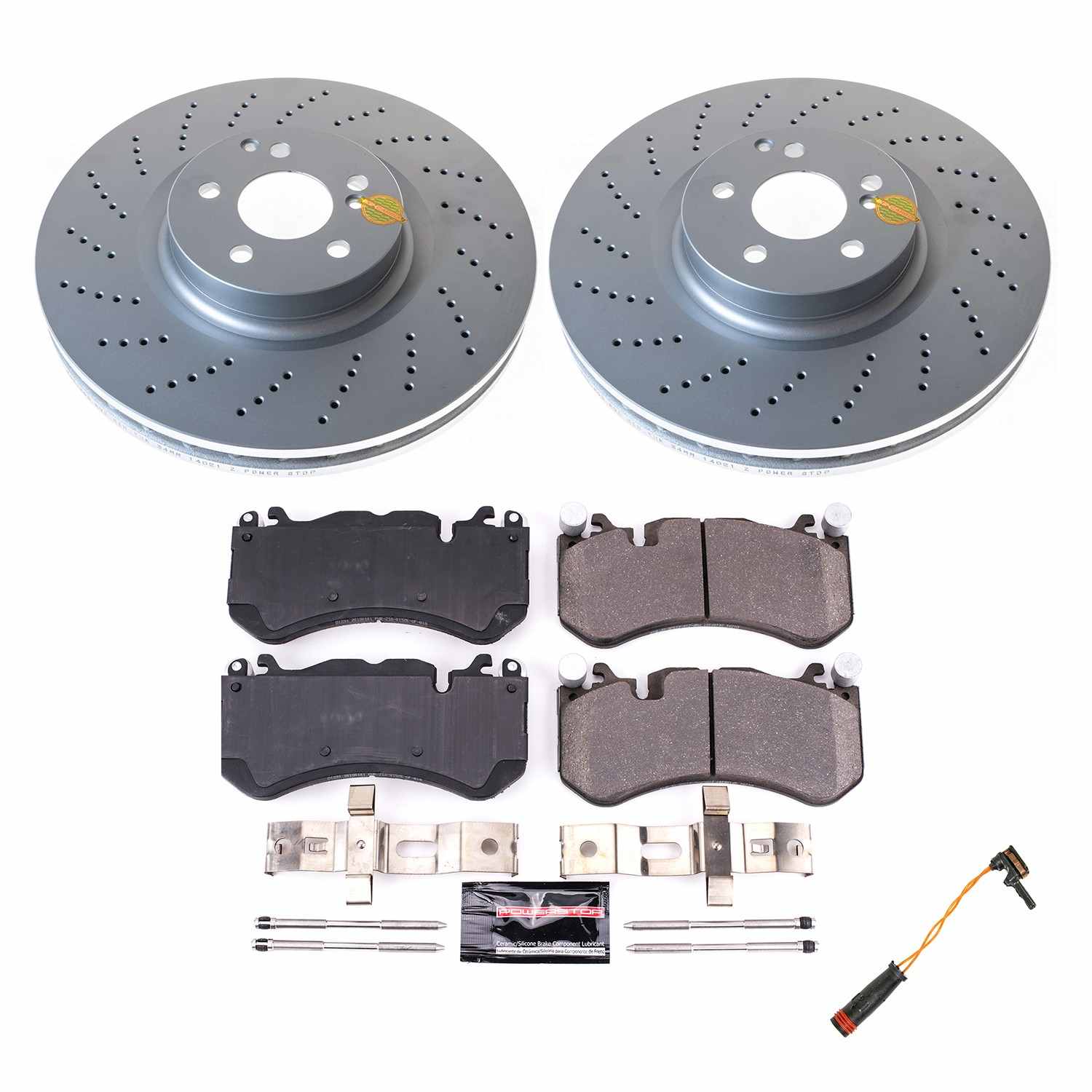 Power Stop 08-15 Mercedes-Benz C63 AMG Front Z23 Coated Brake Kit