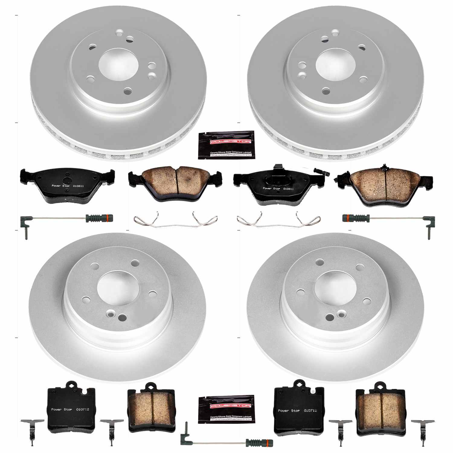 Power Stop 00-03 Mercedes-Benz CLK430 Front & Rear Z23 Evolution Sport Coated Brake Kit
