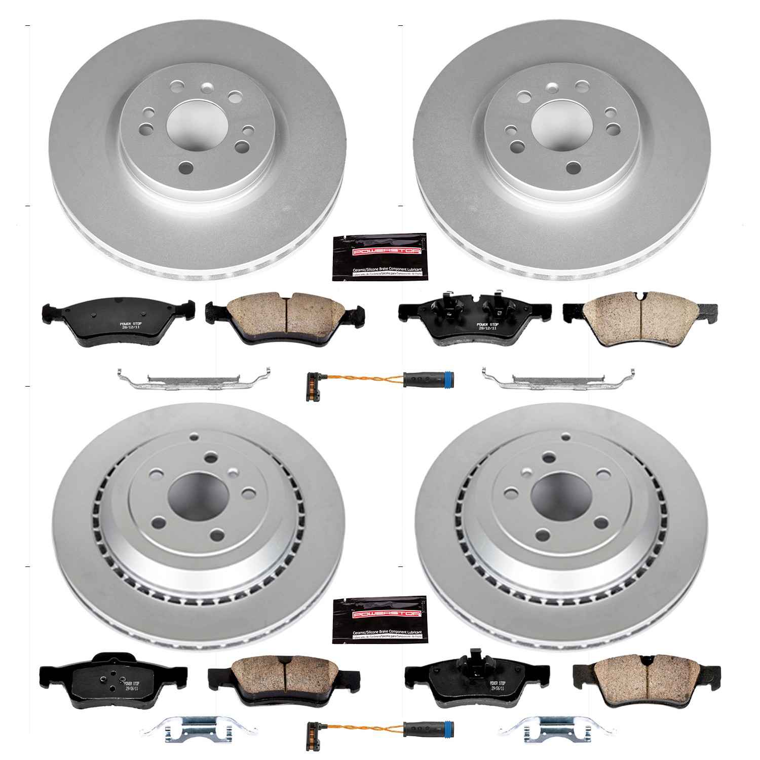 Power Stop 10-11 Mercedes-Benz ML450 Front & Rear Z23 Evolution Sport Coated Brake Kit
