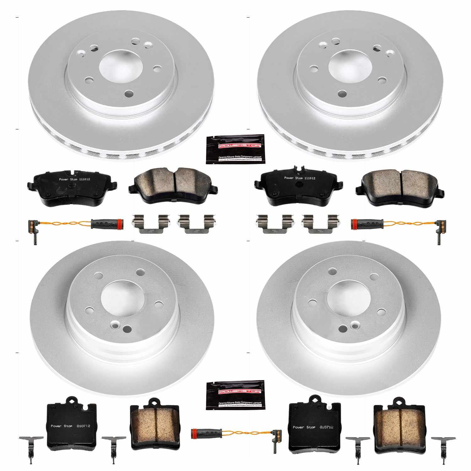 Power Stop 03-05 Mercedes-Benz C240 Front & Rear Z23 Evolution Sport Coated Brake Kit