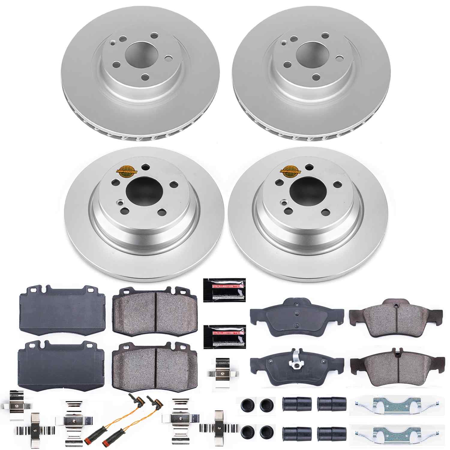 Power Stop 07-12 Mercedes-Benz SL550 Front & Rear Z23 Evolution Sport Coated Brake Kit