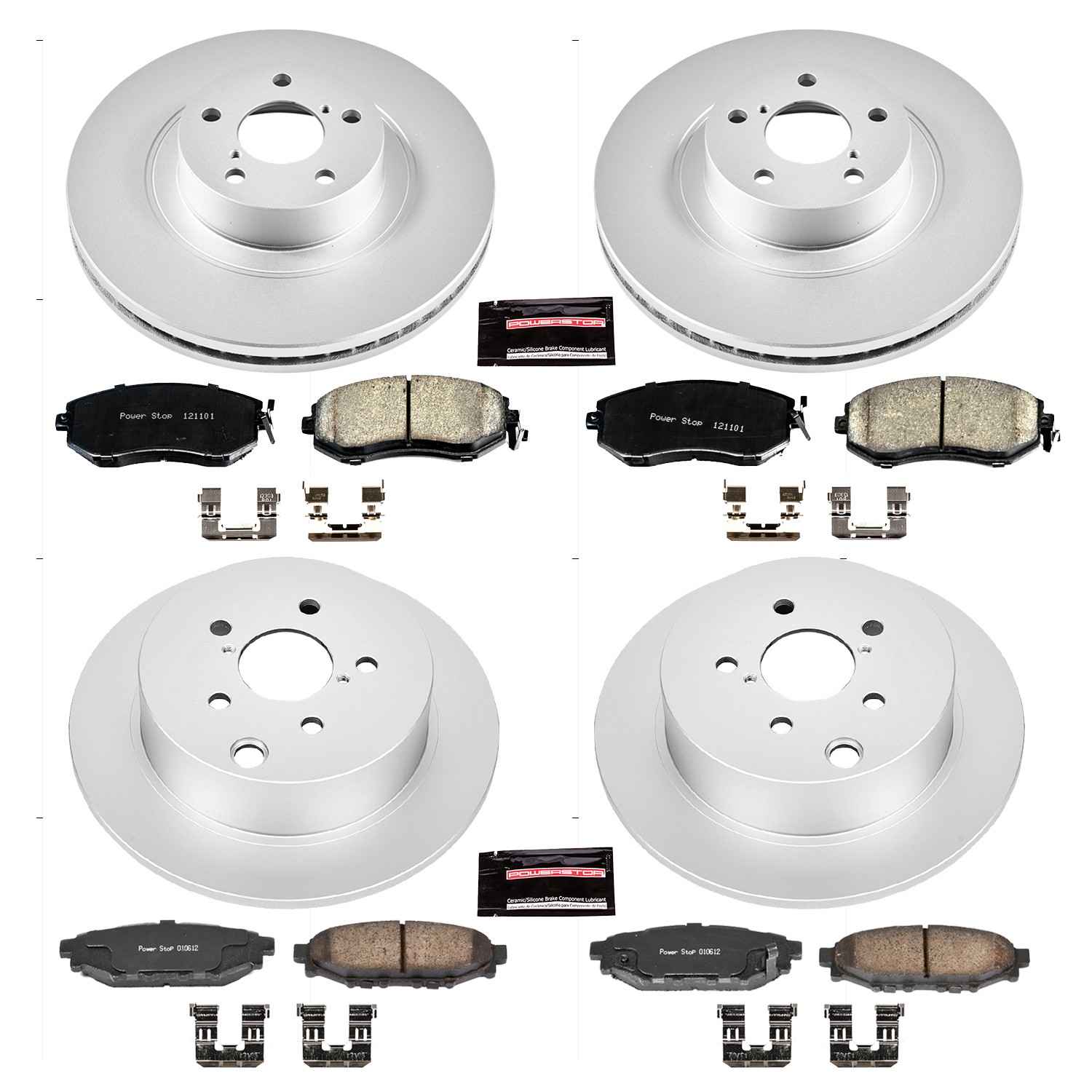 Power Stop 16-17 Subaru Crosstrek Front & Rear Z17 Evolution Geomet Coated Brake Kit
