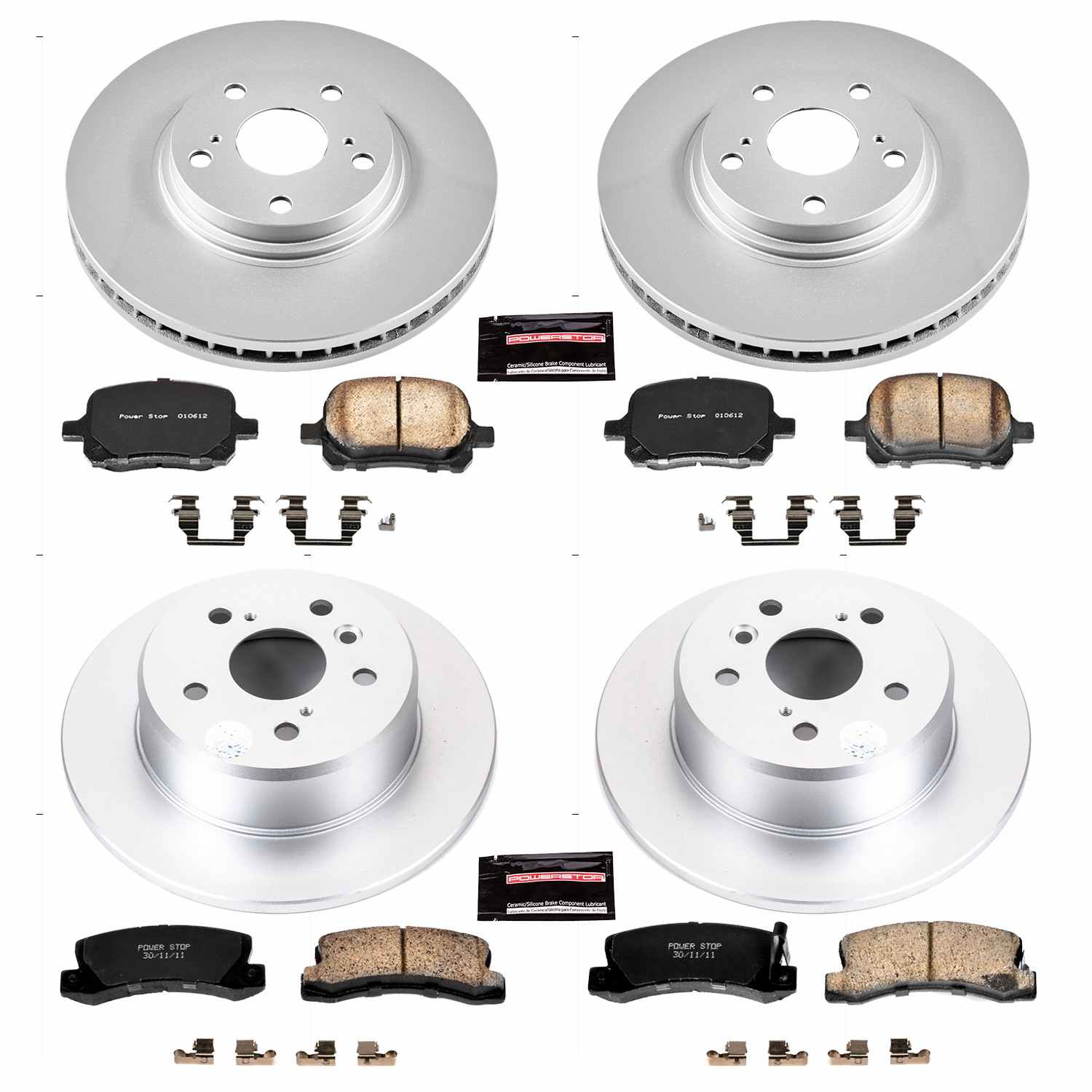 Power Stop 99-01 Lexus RX300 Front & Rear Z17 Evolution Geomet Coated Brake Kit
