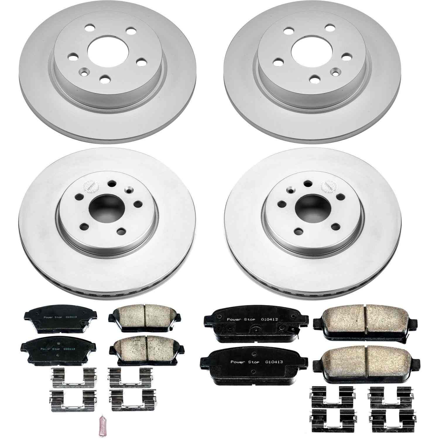 Power Stop 13-18 Buick Encore Front & Rear Z17 Evolution Geomet Coated Brake Kit