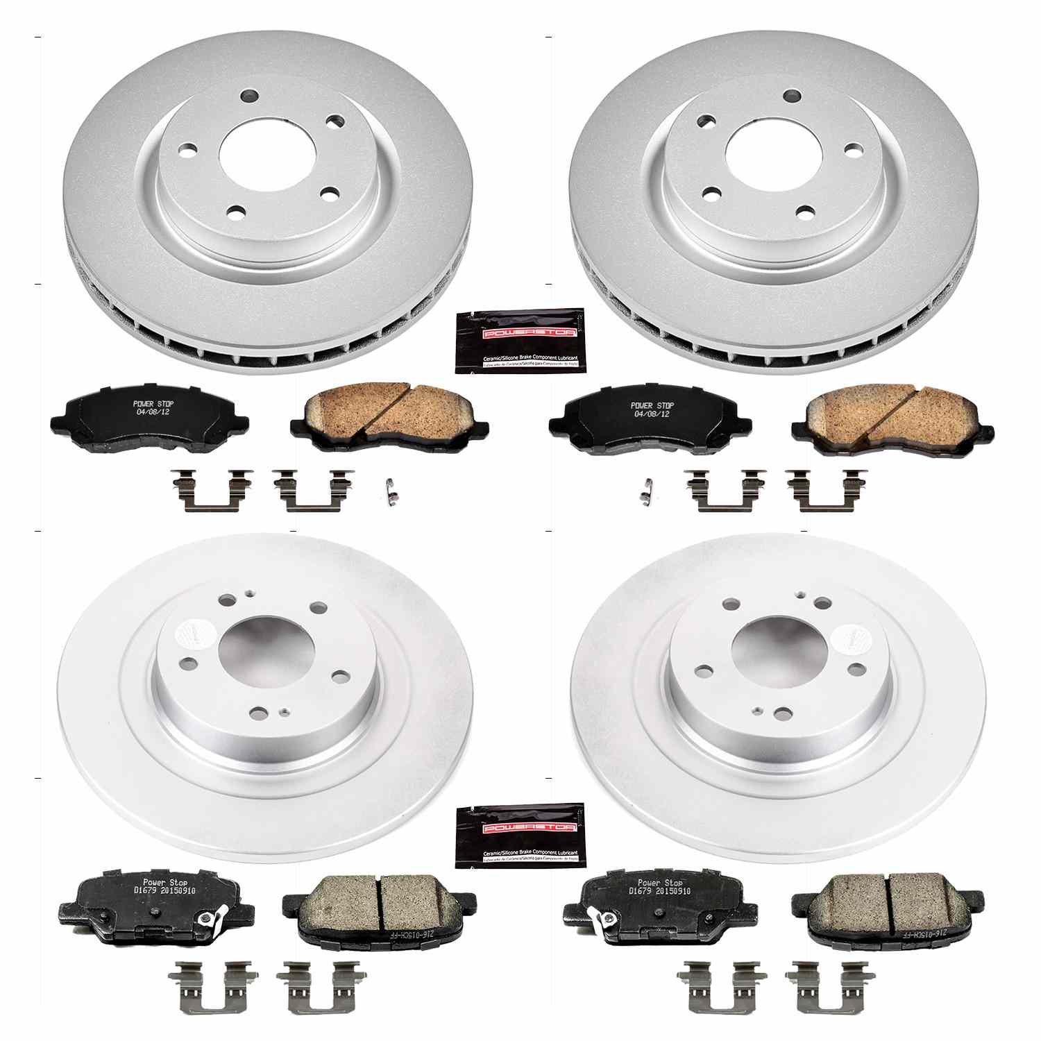 Power Stop 14-18 Mitsubishi Outlander Front & Rear Z17 Evolution Geomet Coated Brake Kit