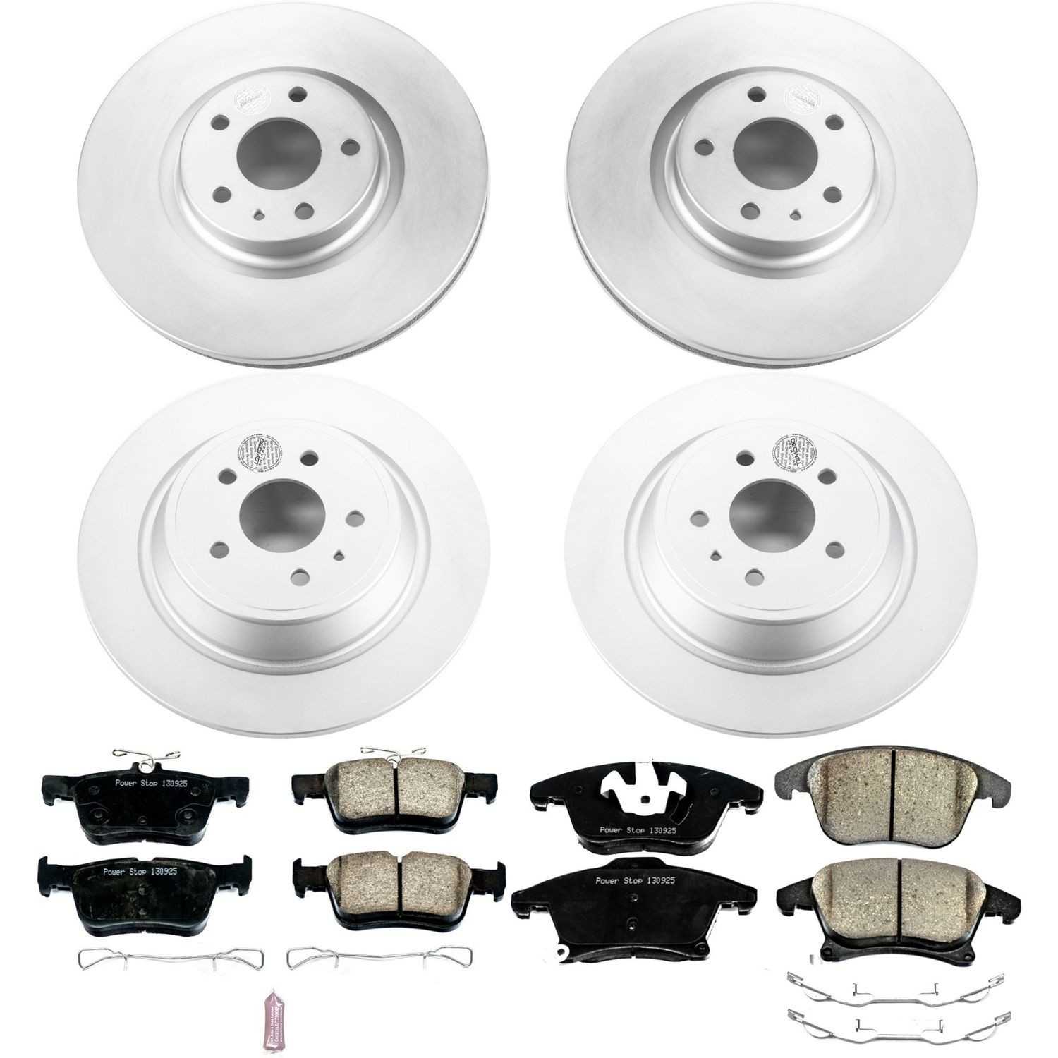 Power Stop 13-19 Ford Fusion Front & Rear Z17 Evolution Geomet Coated Brake Kit