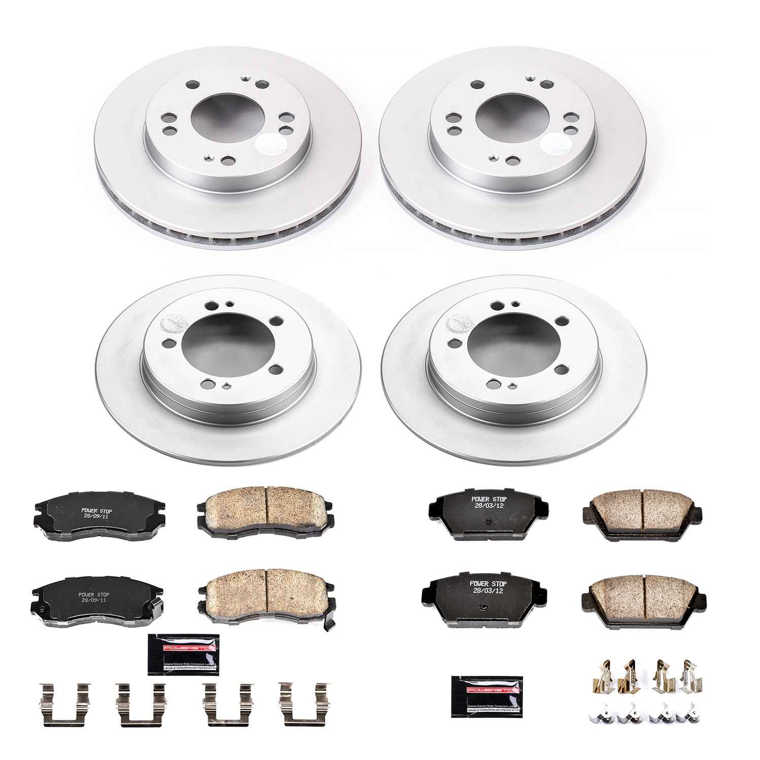Power Stop 90-94 Eagle Talon Front & Rear Z17 Evolution Geomet Coated Brake Kit