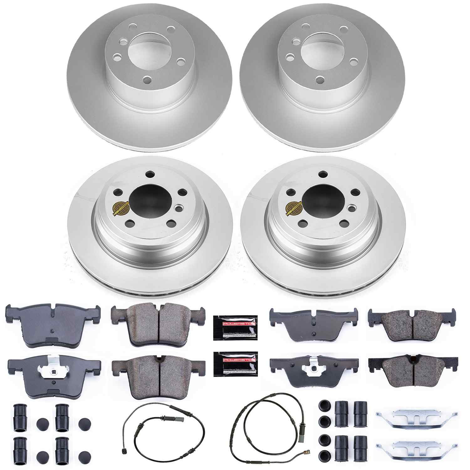 Power Stop 13-18 BMW 320i xDrive Front & Rear Z23 Evolution Sport Coated Brake Kit