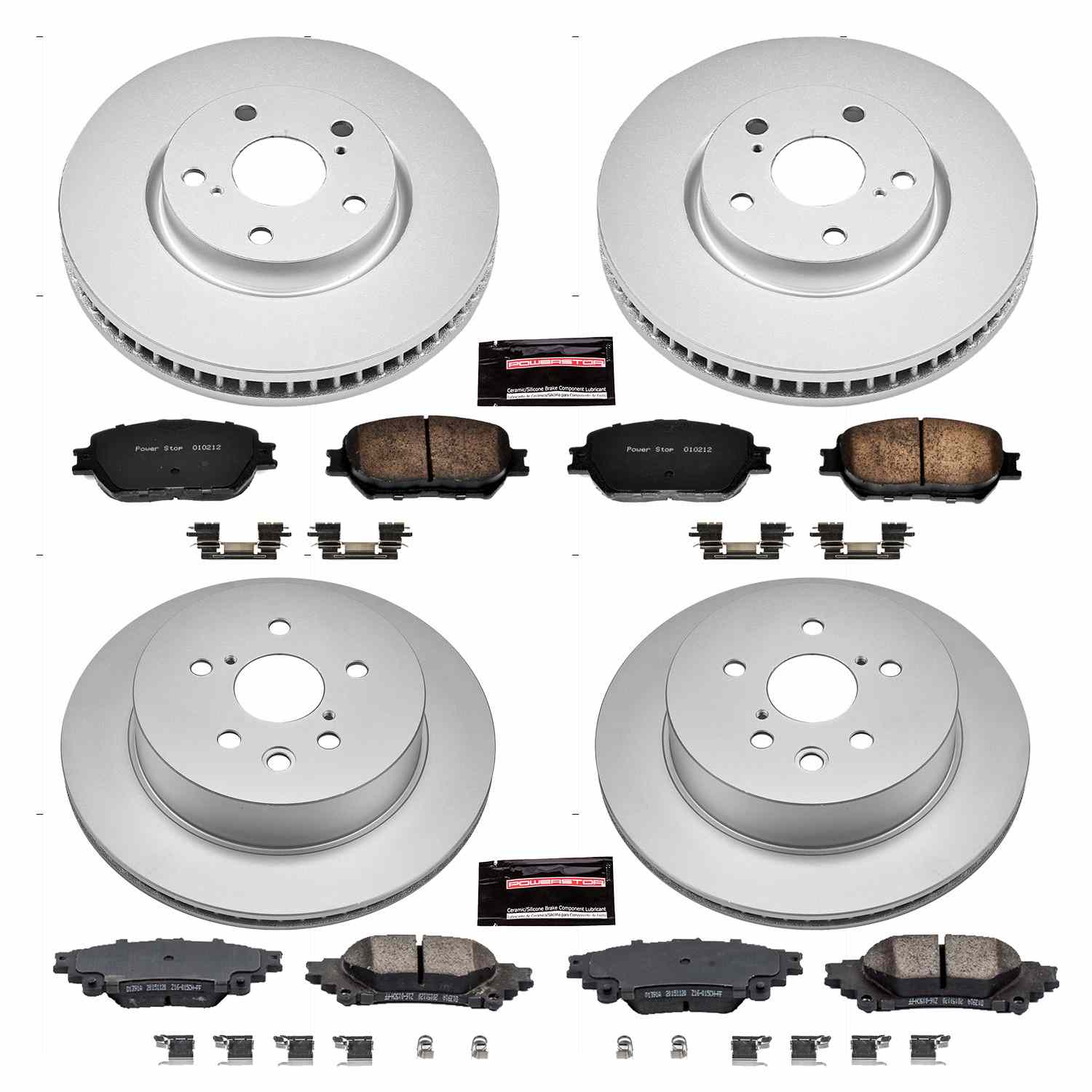 Power Stop 14-15 Lexus IS250 Front & Rear Z17 Evolution Geomet Coated Brake Kit