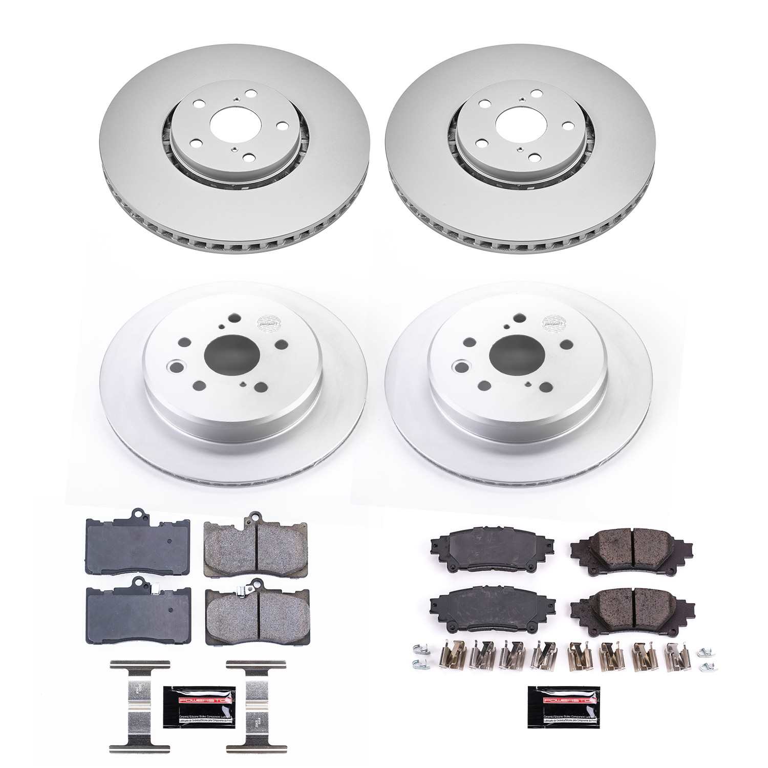 Power Stop 14-15 Lexus IS350 Front & Rear Z17 Evolution Geomet Coated Brake Kit