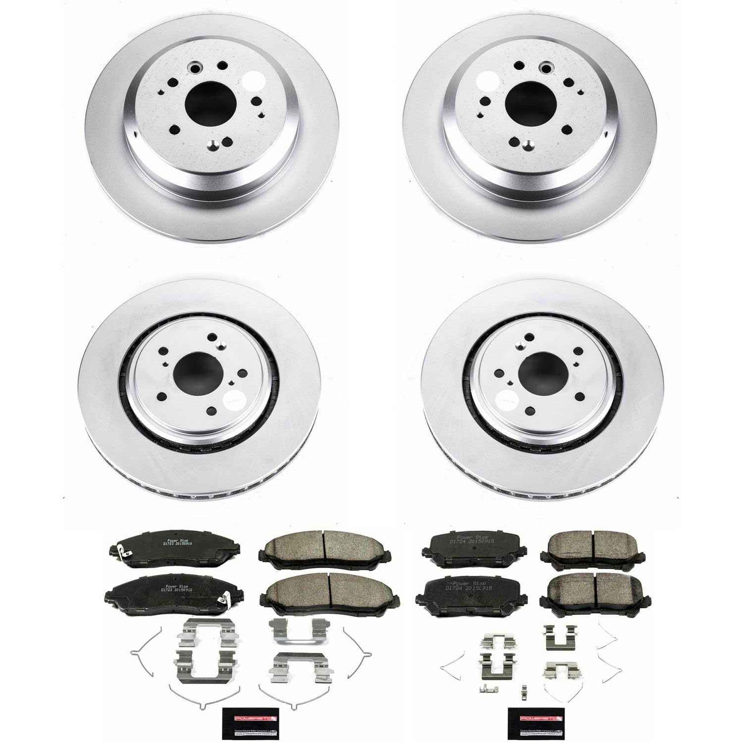 Power Stop 14-16 Acura MDX Front & Rear Z17 Evolution Geomet Coated Brake Kit
