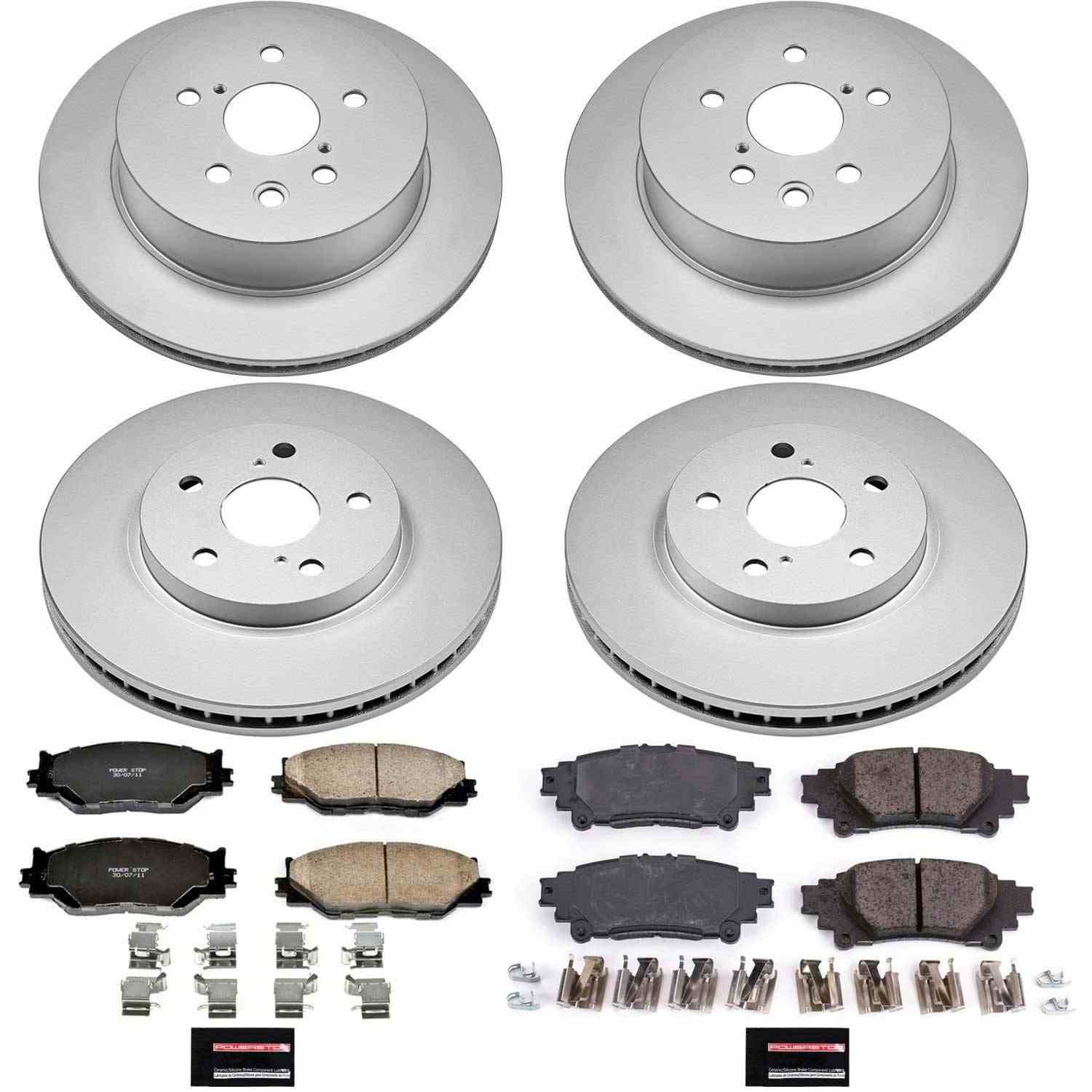 Power Stop 14-15 Lexus IS250 Front & Rear Z17 Evolution Geomet Coated Brake Kit