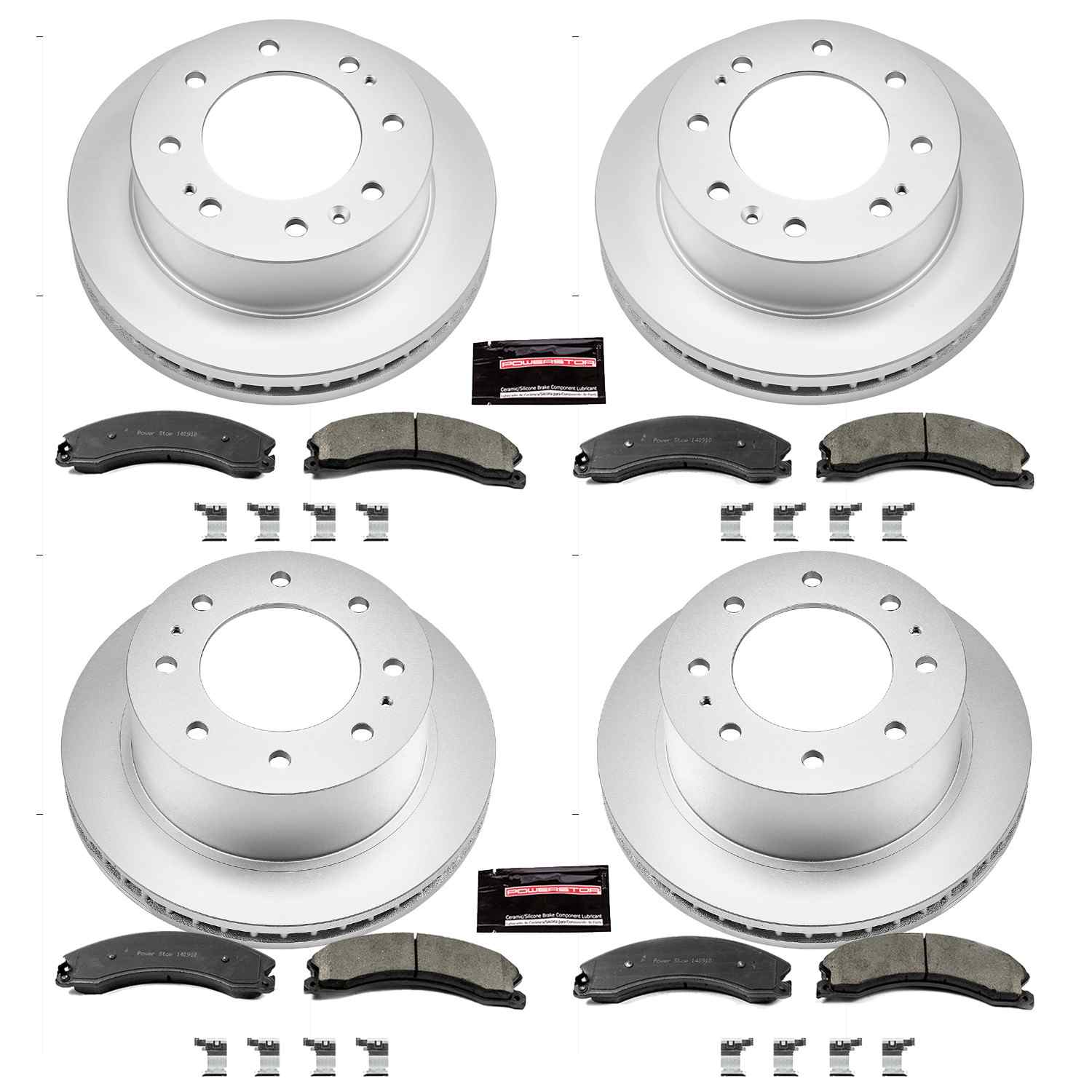Power Stop 15-19 GMC Sierra 2500 HD Front & Rear Z17 Coated Brake Kit