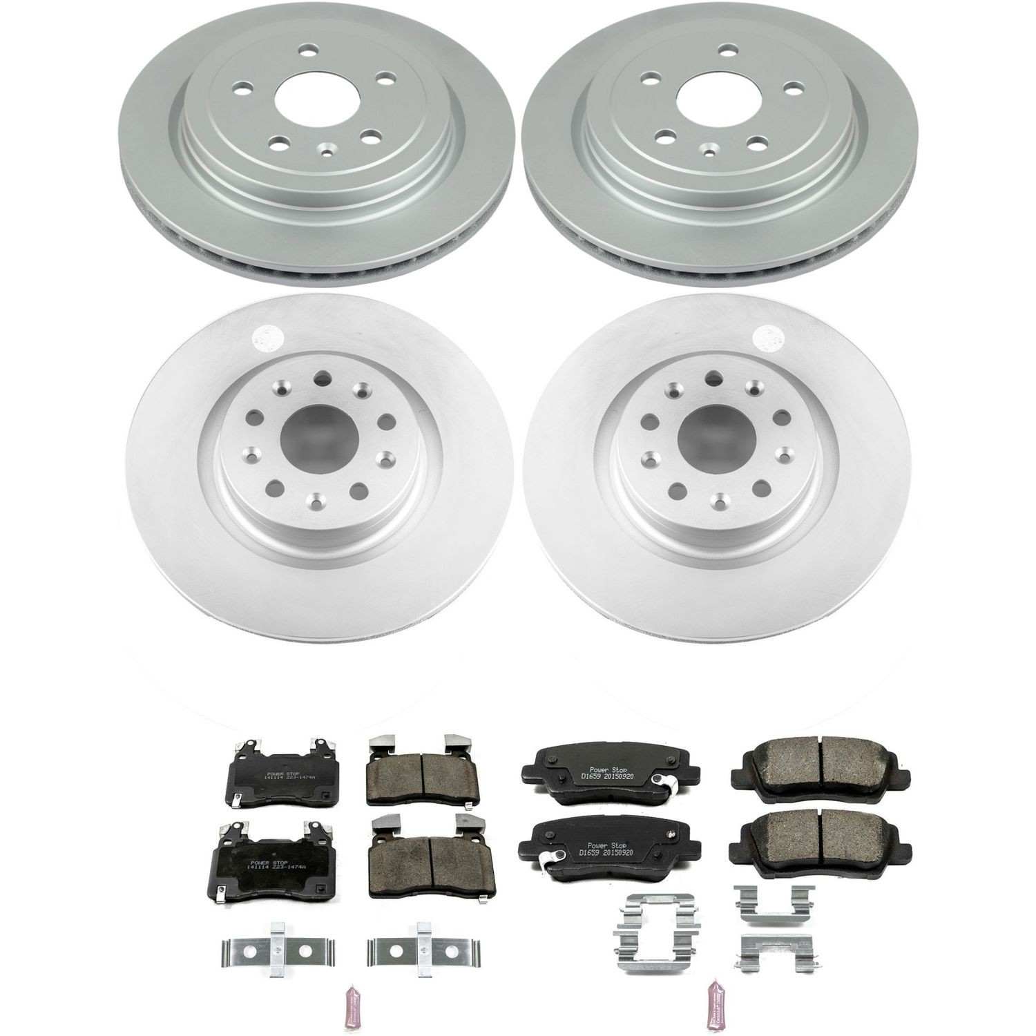 Power Stop 14-18 Cadillac CTS Front & Rear Z17 Evolution Geomet Coated Brake Kit