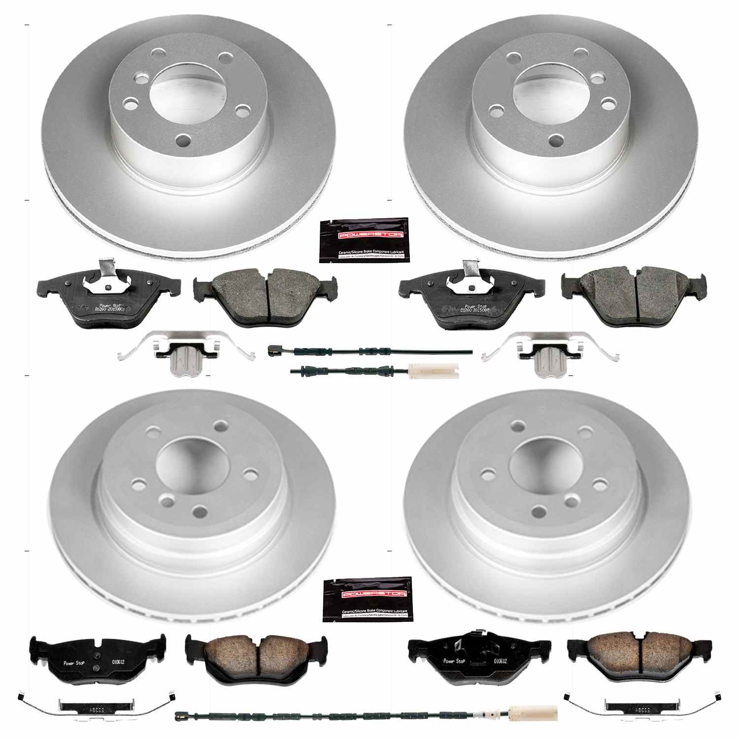 Power Stop 13-15 BMW X1 Front & Rear Z23 Evolution Sport Coated Brake Kit