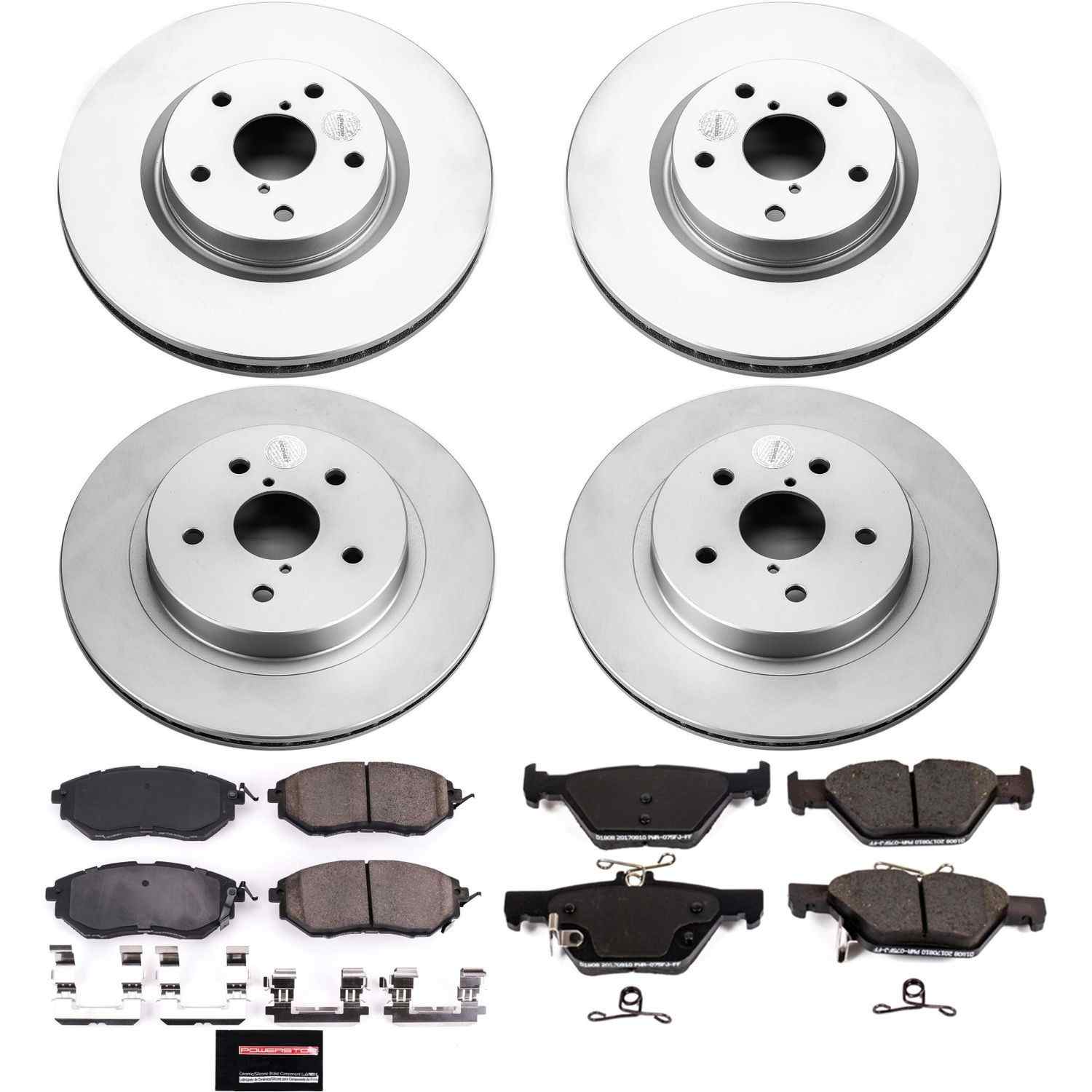 Power Stop 15-18 Subaru Legacy Front & Rear Z17 Evolution Geomet Coated Brake Kit