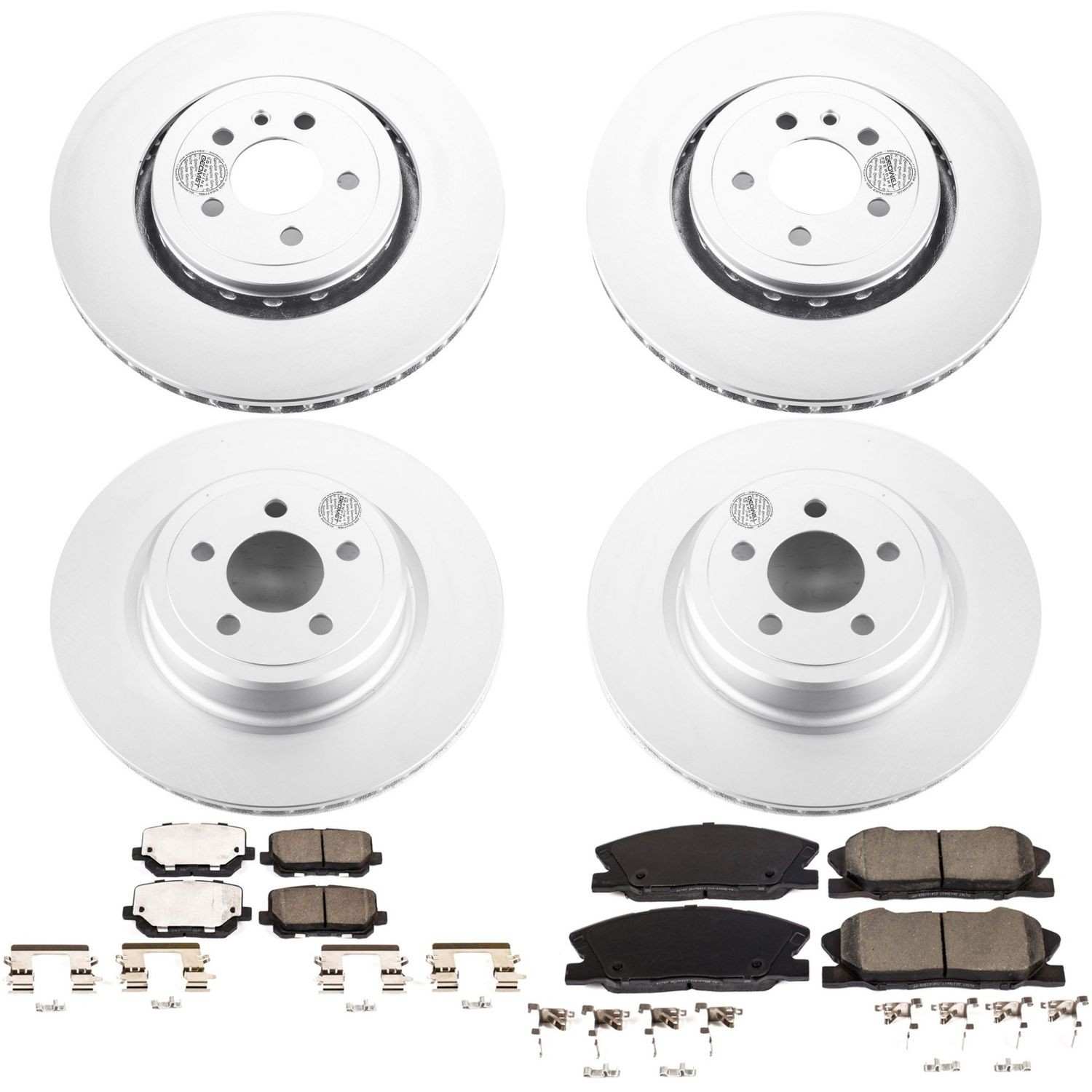 Power Stop 14-22 Dodge Charger Front and Rear Z17 Coated Brake Kit