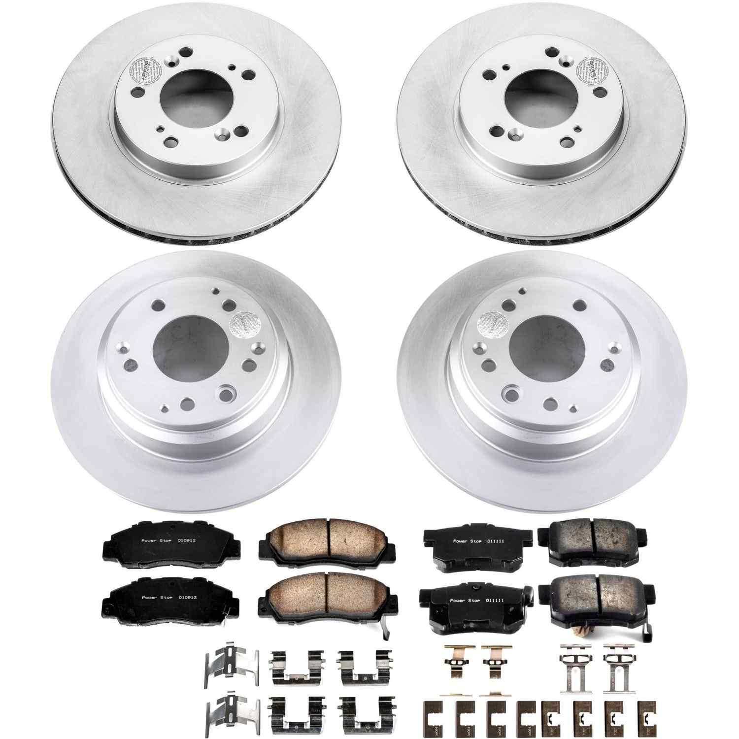Power Stop 96-98 Acura RL Front & Rear Z17 Evolution Geomet Coated Brake Kit