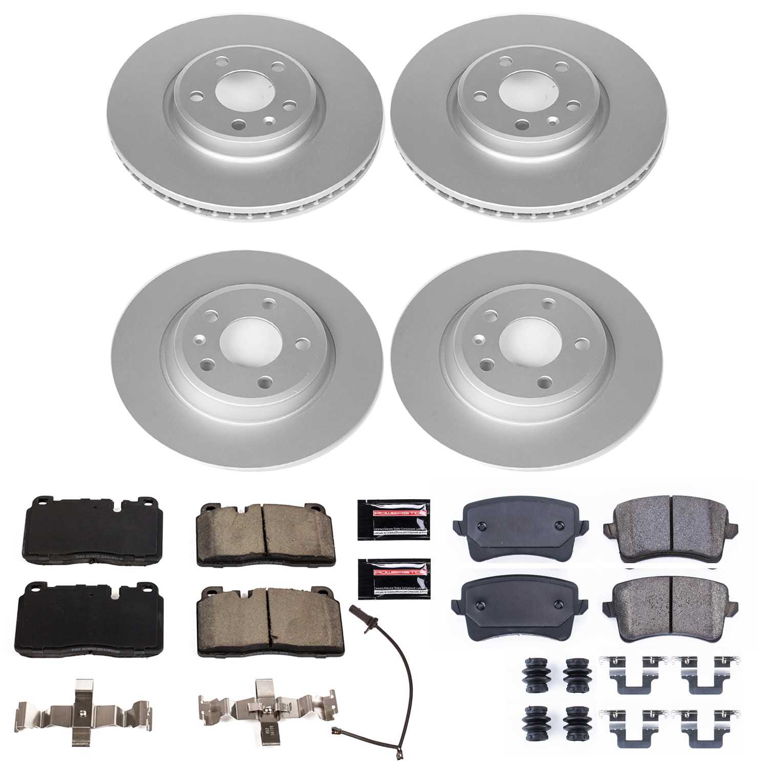 Power Stop 2013 Audi Q5 Front & Rear Z23 Evolution Sport Coated Brake Kit