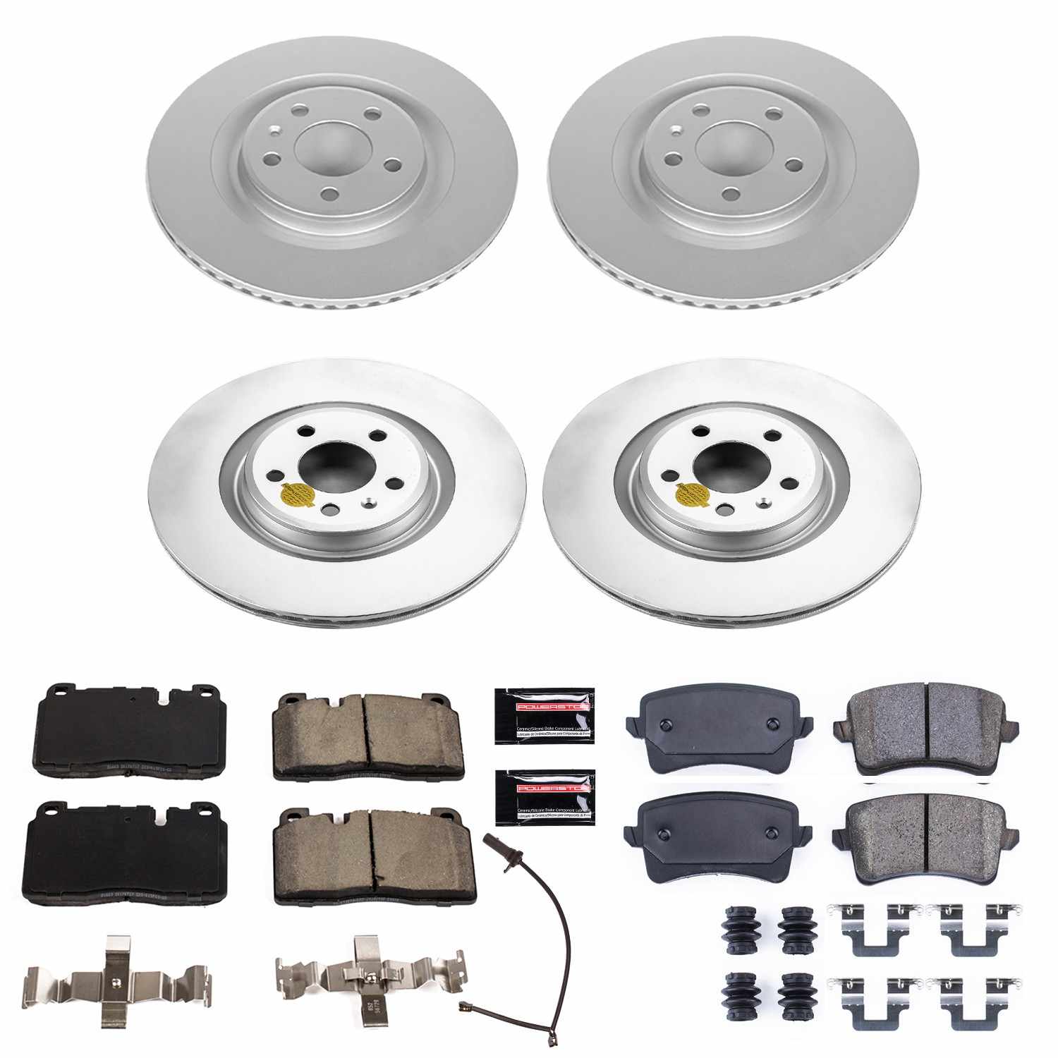 Power Stop 13-17 Audi Q5 Front & Rear Z23 Evolution Sport Coated Brake Kit
