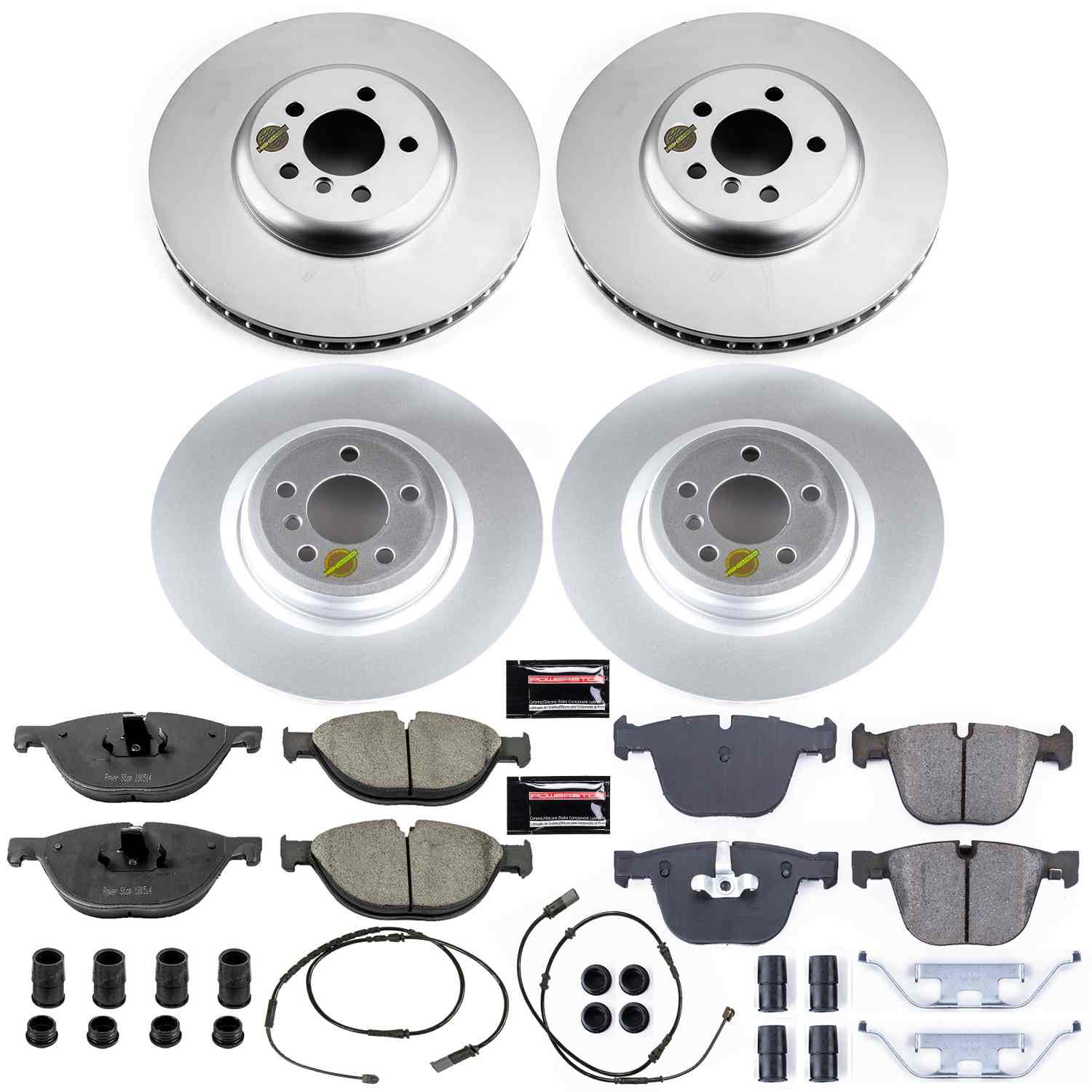Power Stop 11-15 BMW 750i Front & Rear Z23 Evolution Sport Coated Brake Kit