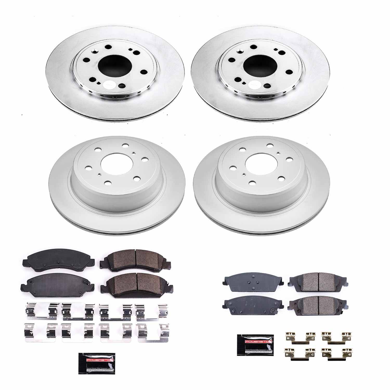 Power Stop 15-19 Chevrolet Tahoe Front & Rear Z17 Evolution Geomet Coated Brake Kit