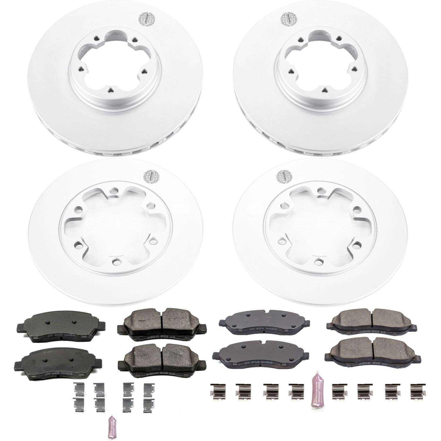 Power Stop 15-18 Ford Transit-350 HD Front & Rear Z17 Evolution Geomet Coated Brake Kit