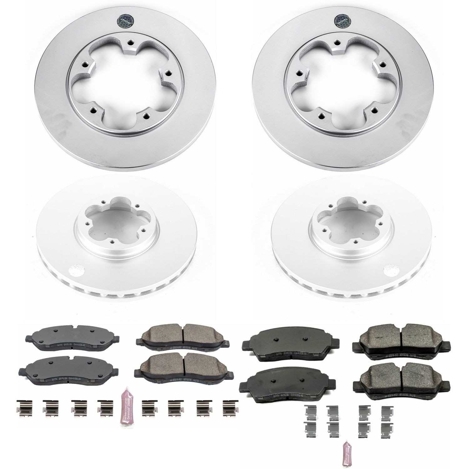 Power Stop 15-19 Ford Transit-150 Front & Rear Z17 Evolution Geomet Coated Brake Kit
