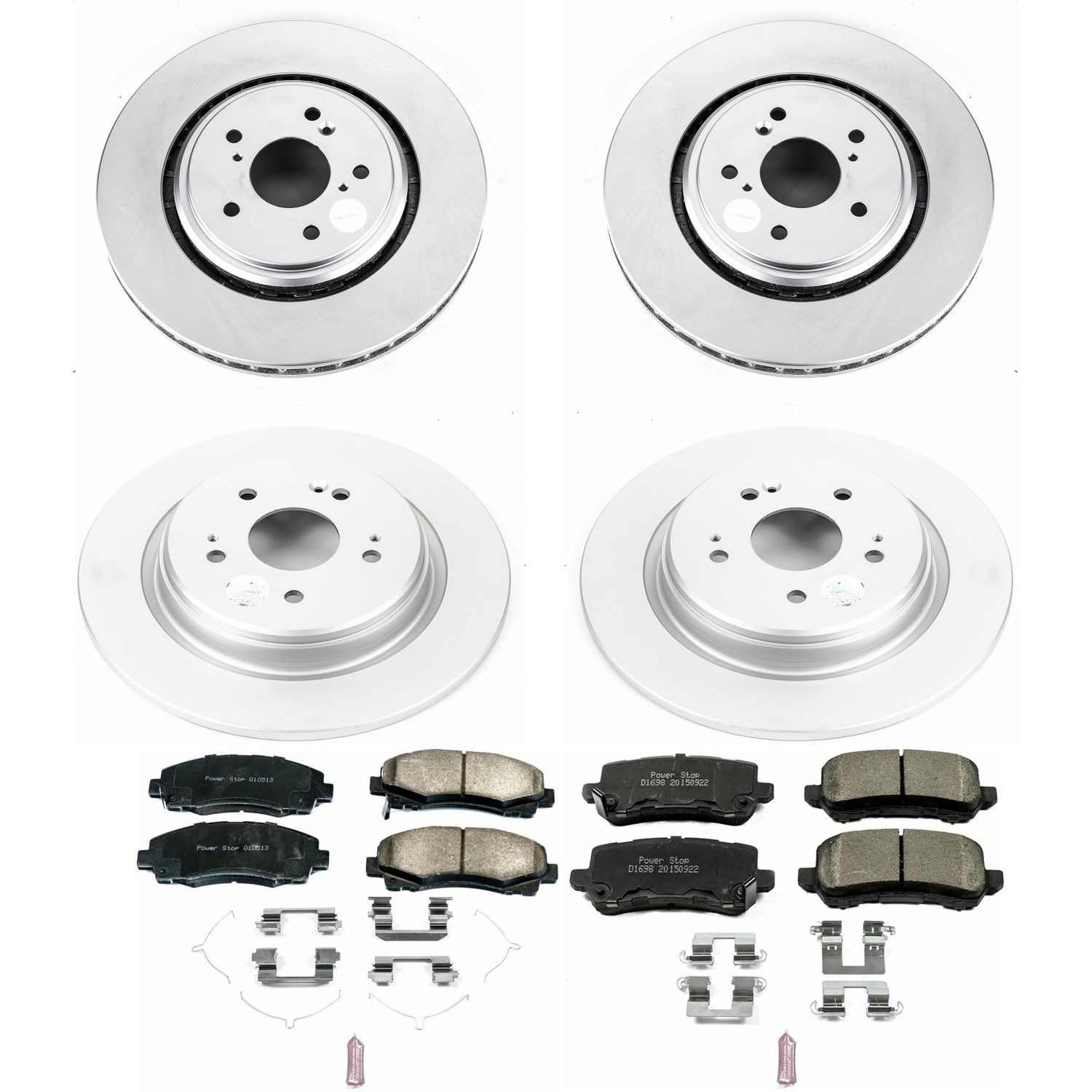 Power Stop 15-19 Acura TLX Front & Rear Z17 Evolution Geomet Coated Brake Kit