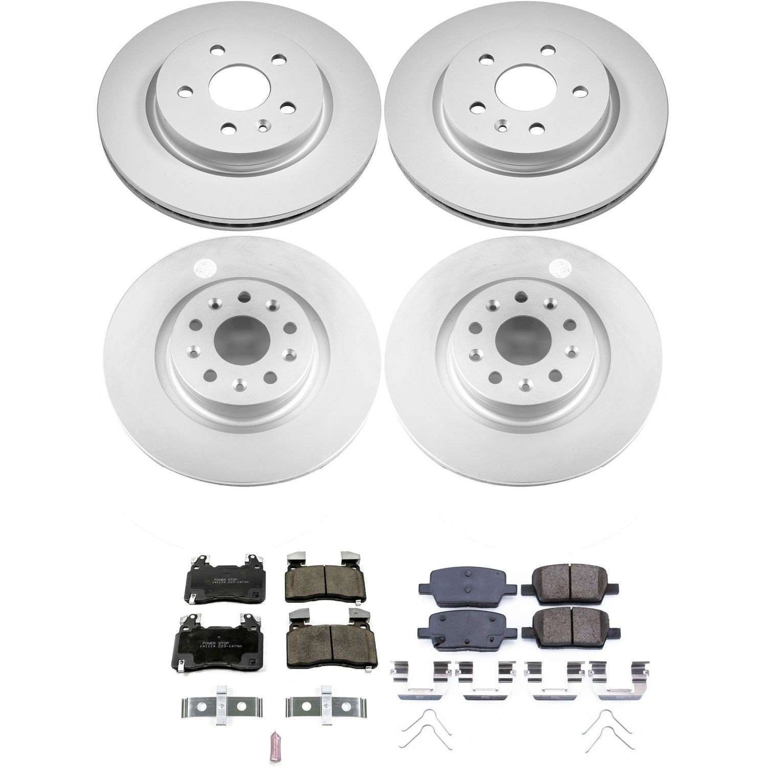 Power Stop 16-18 Cadillac CT6 Front & Rear Z17 Evolution Geomet Coated Brake Kit