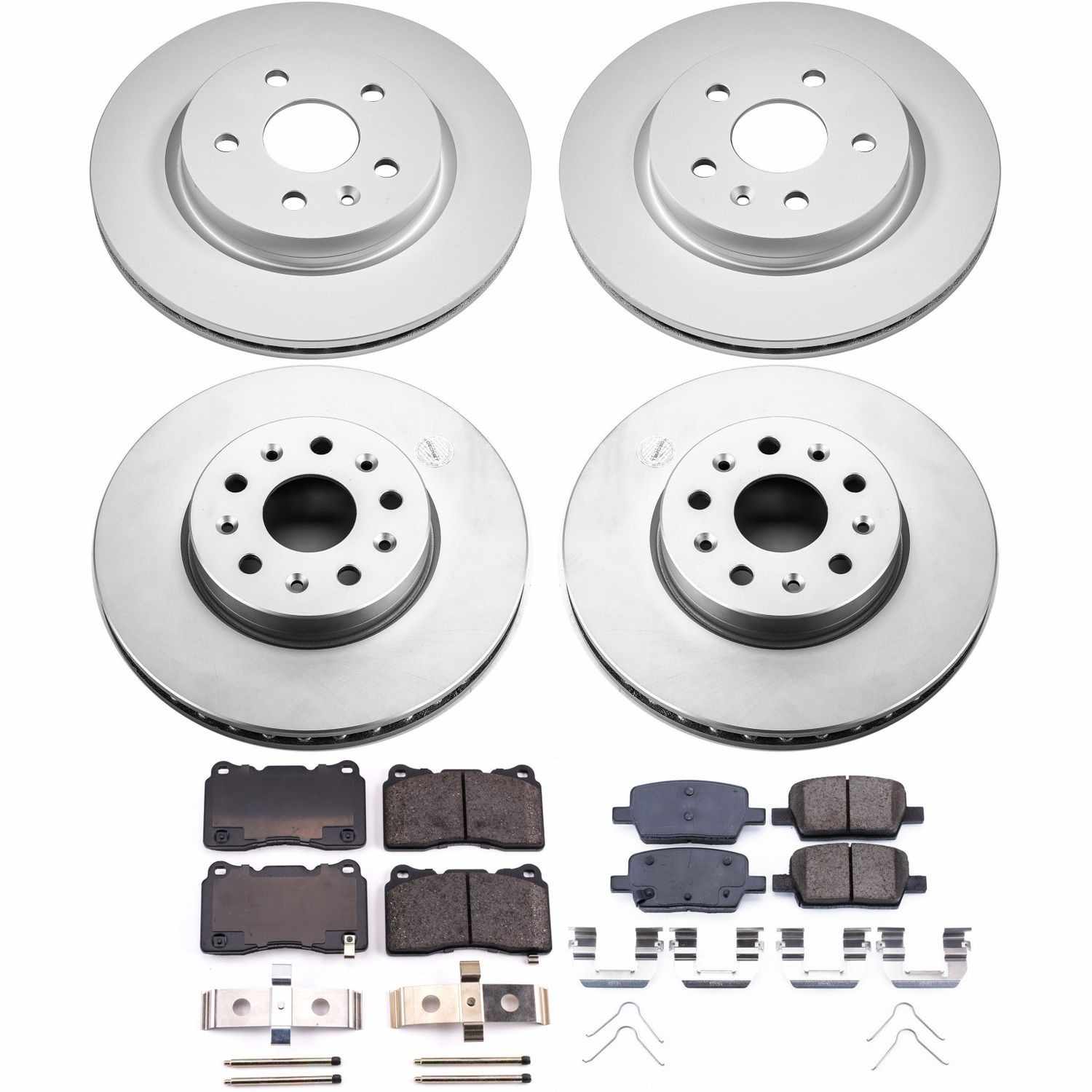 Power Stop 16-19 Chevrolet Camaro Front & Rear Z17 Evolution Geomet Coated Brake Kit