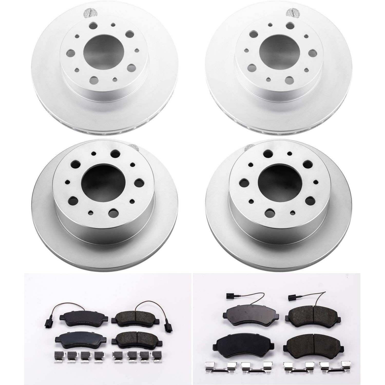 Power Stop 14-19 Ram ProMaster 1500 Front & Rear Z17 Evolution Geomet Coated Brake Kit