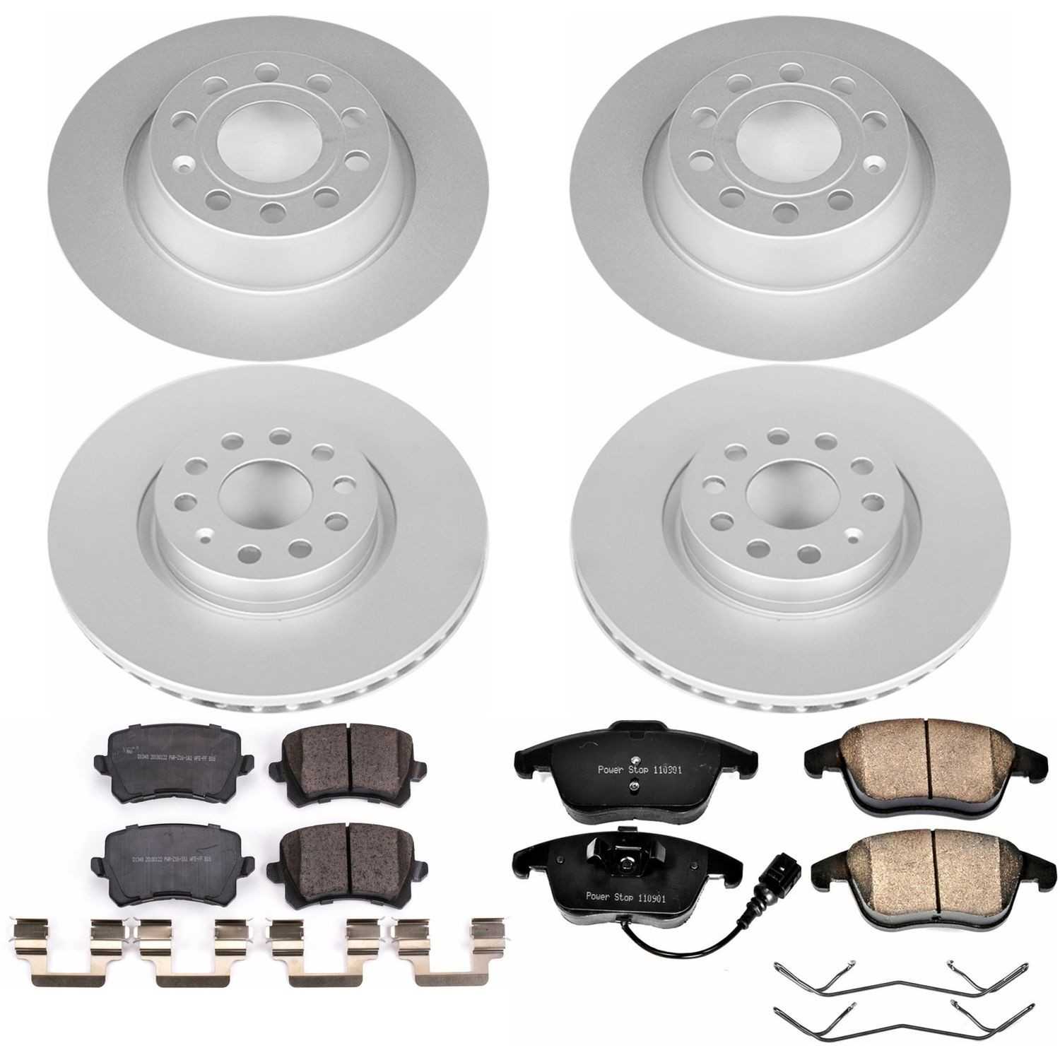 Power Stop 2015 Audi Q3 Front & Rear Z23 Evolution Sport Coated Brake Kit